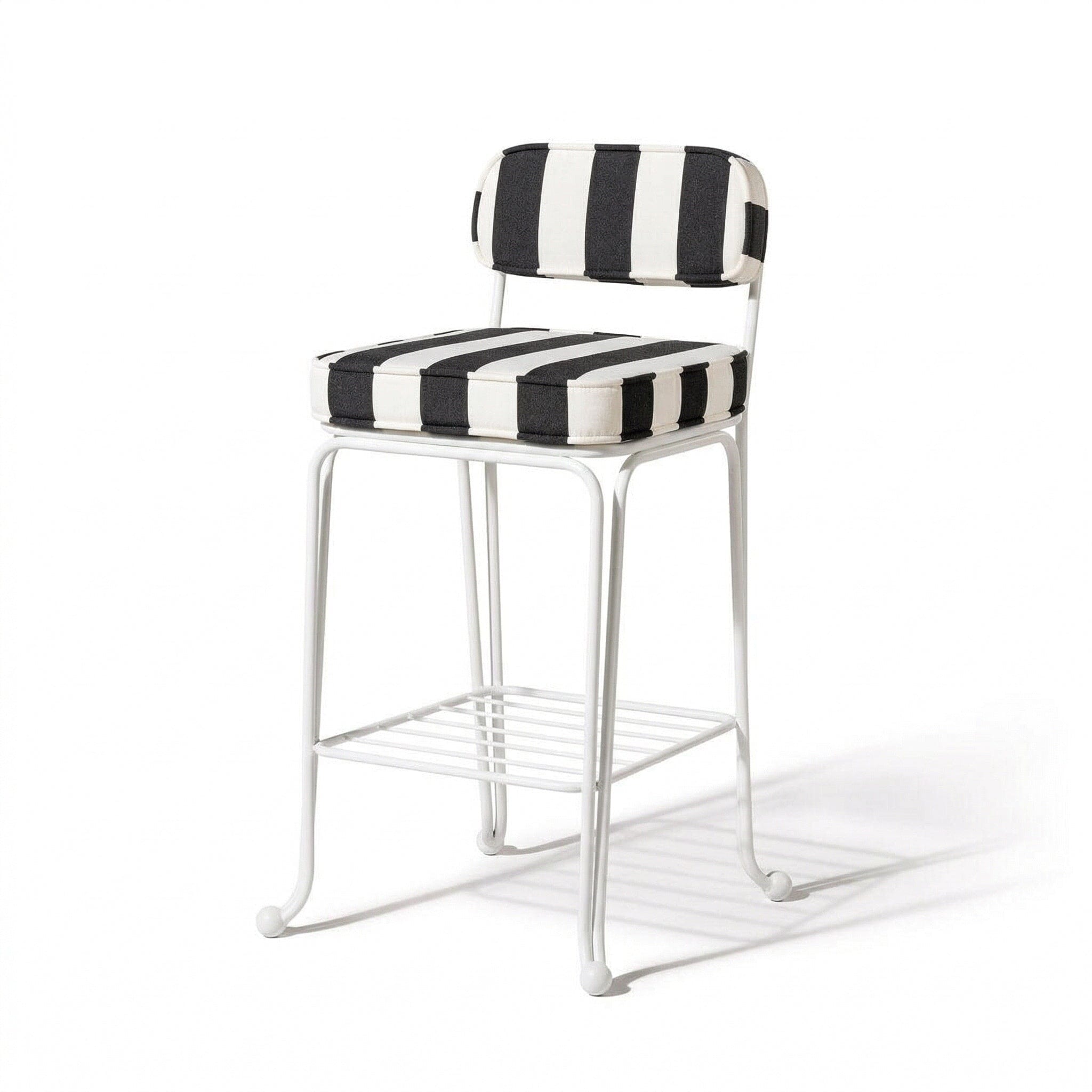 Product image of Waterhouse Bistro Stool in Crew Vintage Black Stripe | Antique White Frame Waterhouse Bistro Stool Kit Business & Pleasure Co Aus