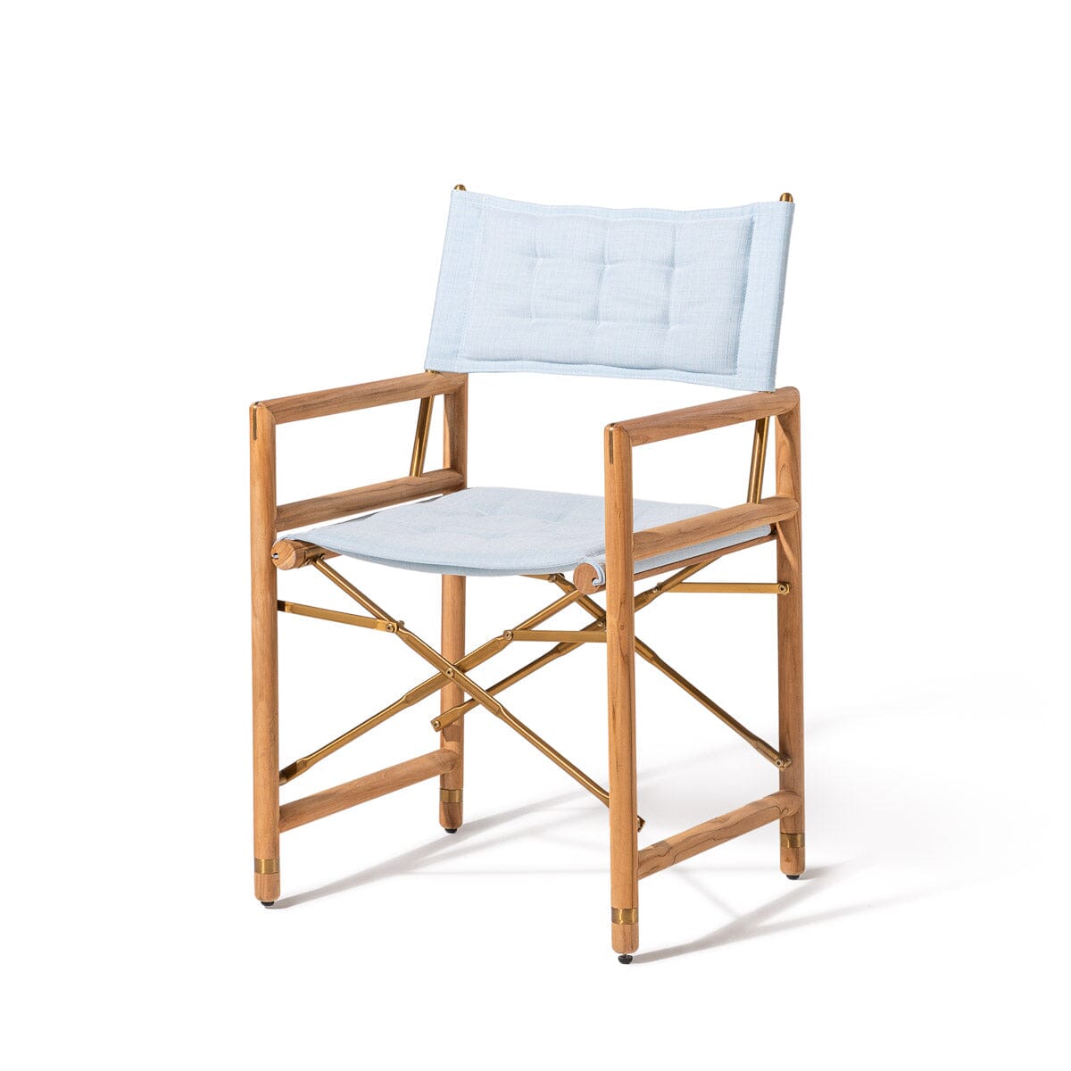 Product image of Wes Director Chair Kit - Teakwood Gold & Sky Blue Wes Director Chair Kit Business & Pleasure Co Aus