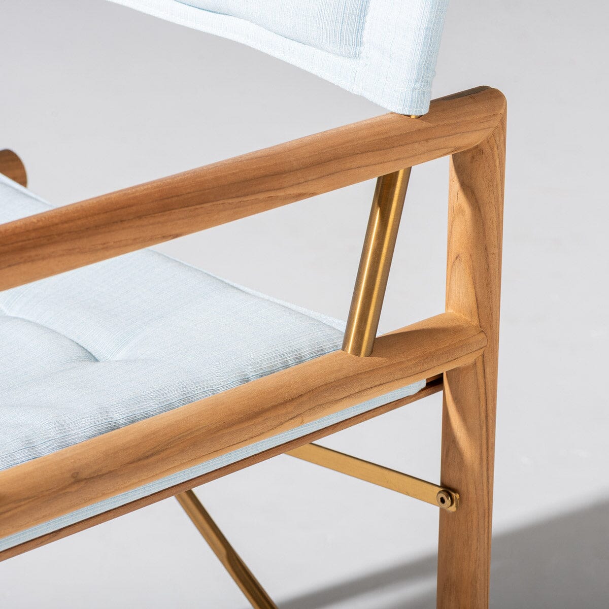 Wes Director Chair Kit - Teakwood Gold & Sky Blue Wes Director Chair Kit Business & Pleasure Co Aus