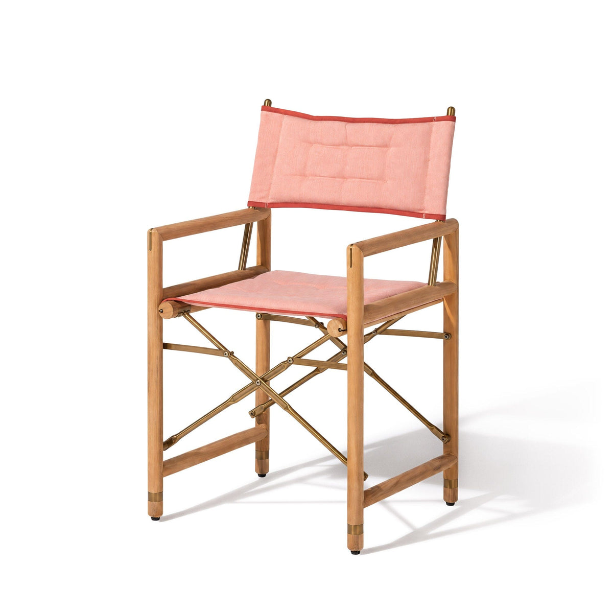 The WES Directors Chair in Rivie Pink | Teakwood Gold Frame Wes Director Chair Kit Business & Pleasure Co Aus