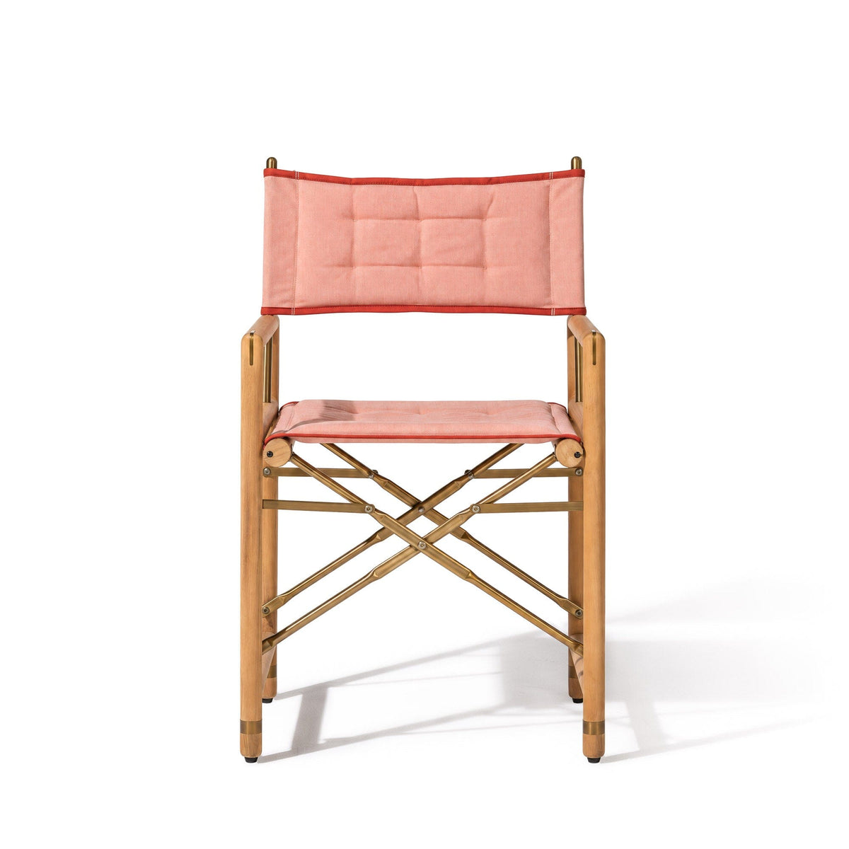 The WES Directors Chair in Rivie Pink | Teakwood Gold Frame Wes Director Chair Kit Business & Pleasure Co Aus