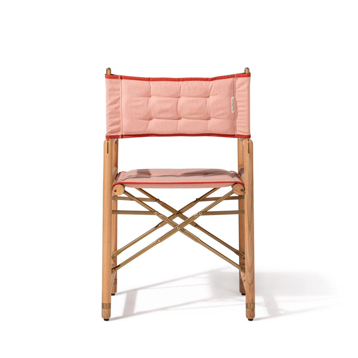 The WES Directors Chair in Rivie Pink | Teakwood Gold Frame Wes Director Chair Kit Business & Pleasure Co Aus