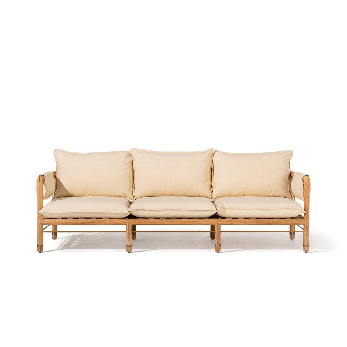 Wes Sofa in Tiki Natural | Teakwood Gold Frame