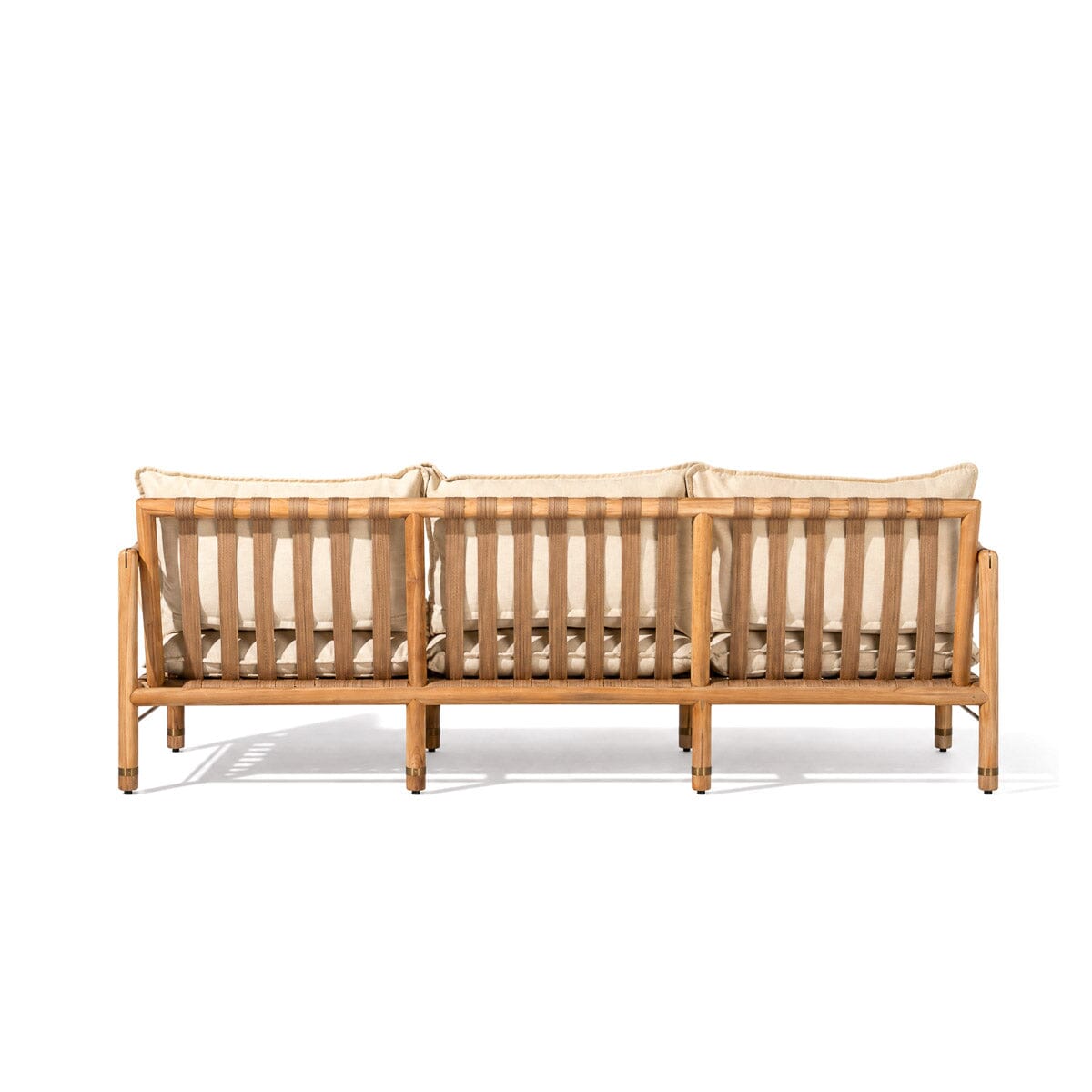Wes Sofa in Tiki Natural | Teakwood Gold Frame