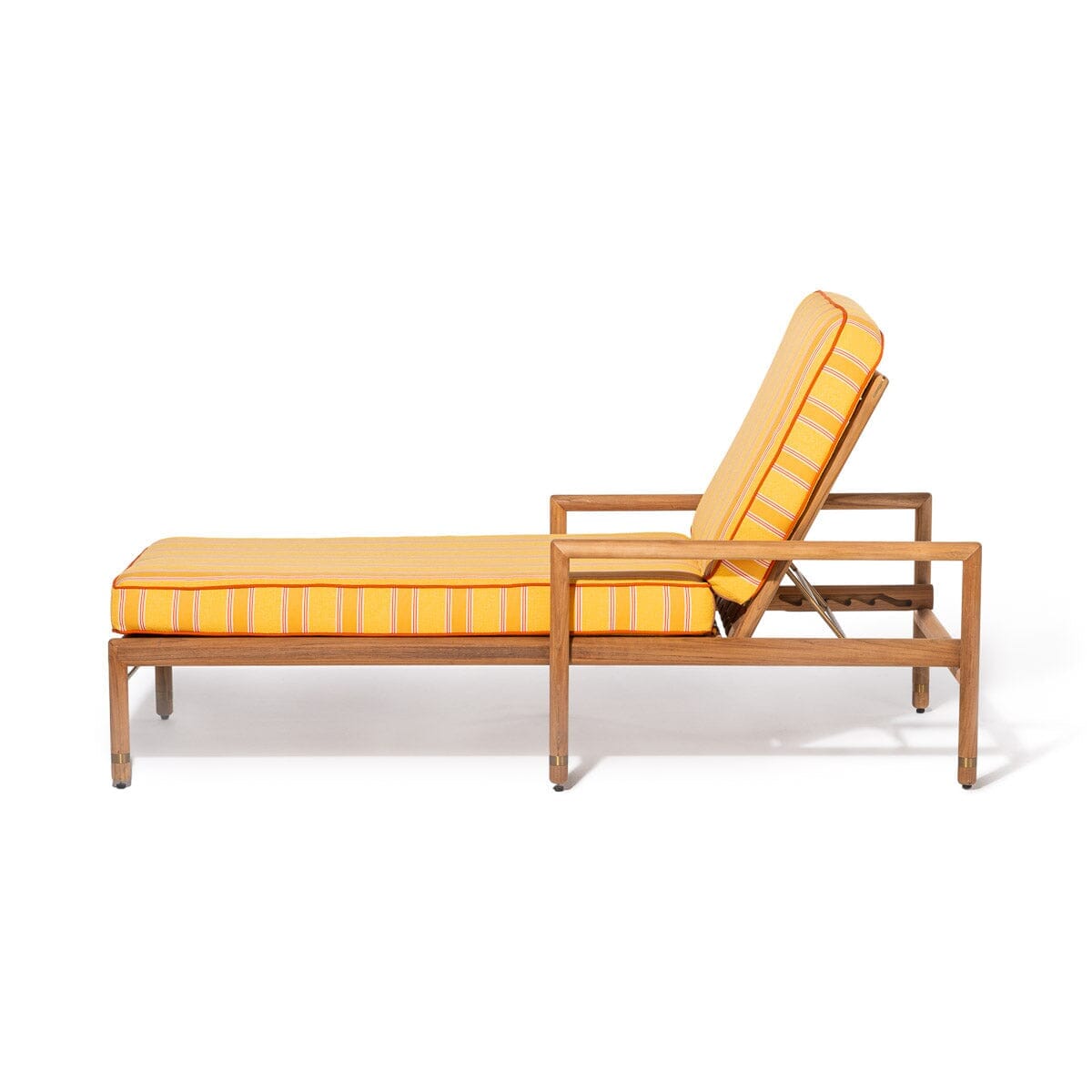 Wes Sun Lounger Kit - Teakwood Gold & Bistro Papaya Stripe Wes Sun Lounger Kit Business & Pleasure Co Aus