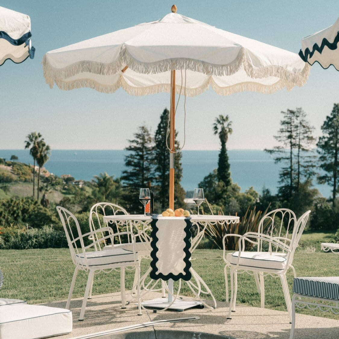 The Al Fresco Chair Cushion - Rivie White Al Fresco Chair Cushion Business & Pleasure Co Aus