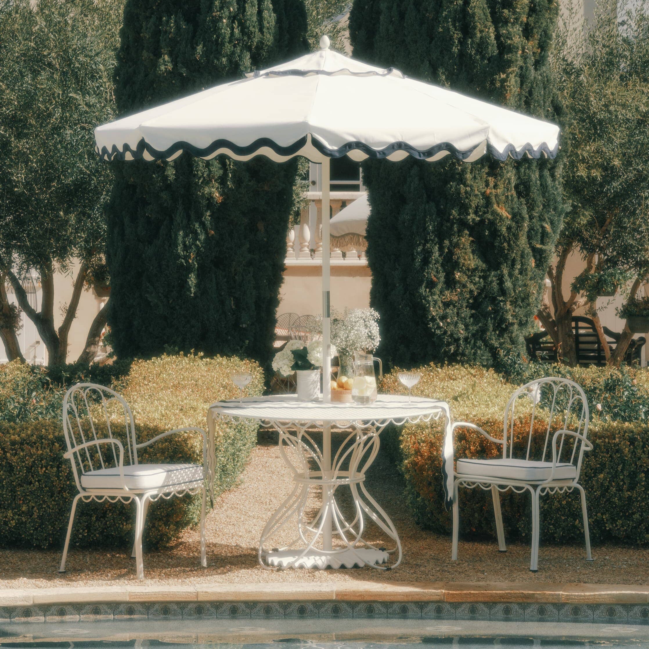 The Al Fresco Chair Cushion - Rivie White Al Fresco Chair Cushion Business & Pleasure Co Aus