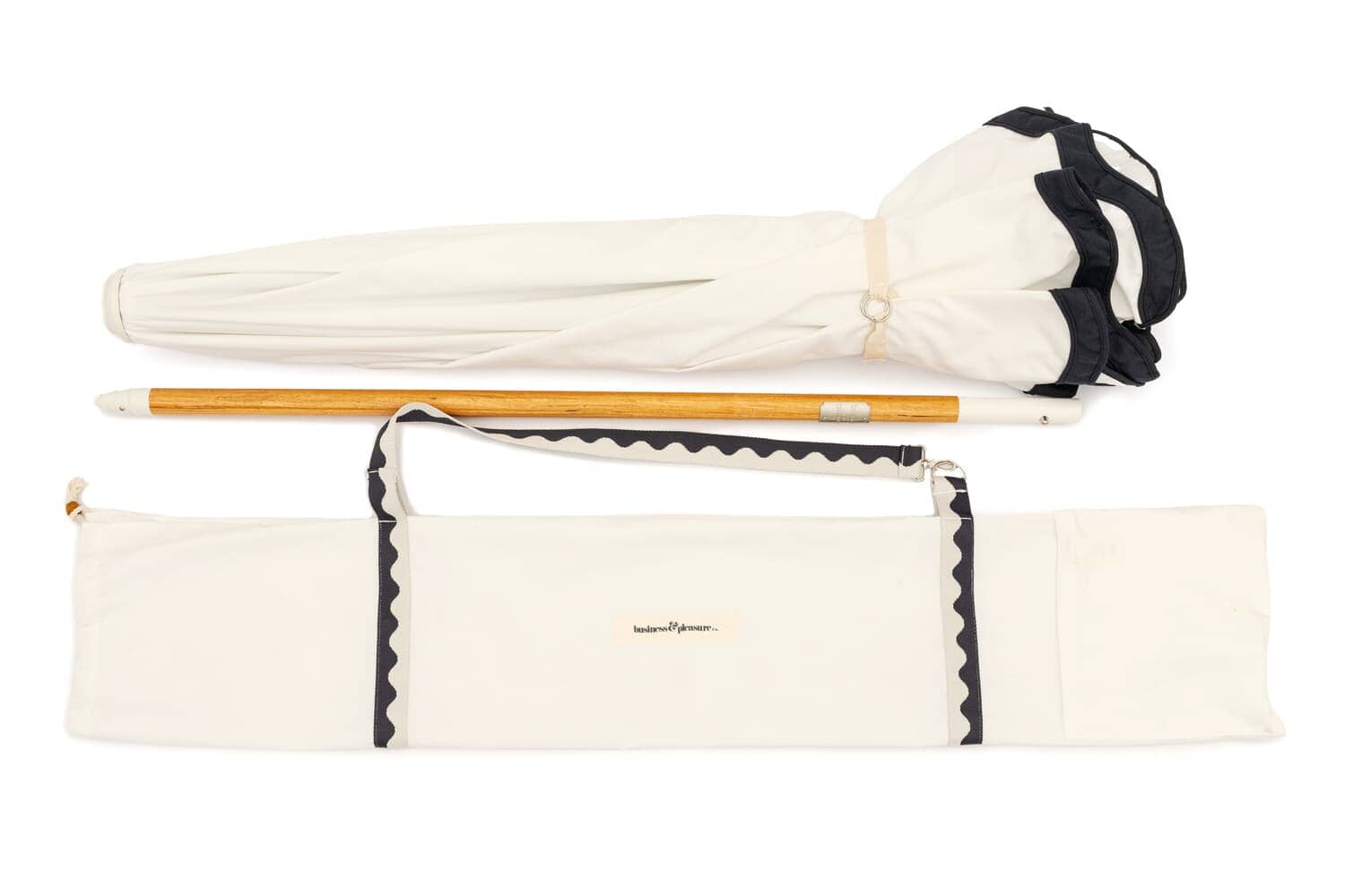 The Amalfi Umbrella - Rivie White Amalfi Umbrella Business & Pleasure Co Aus