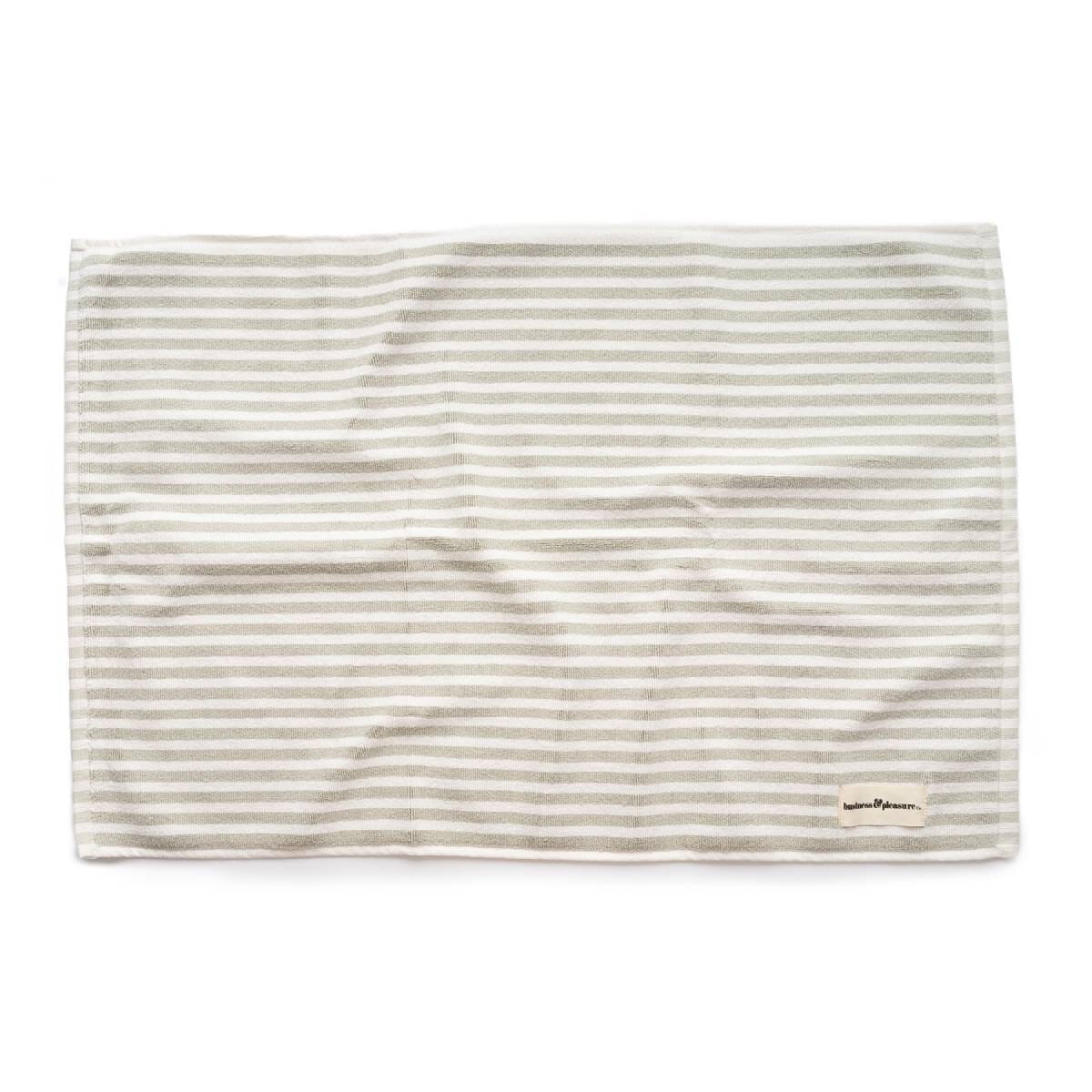 The Bath Mat - Lauren's Sage Stripe Bath Mat Business & Pleasure Co 