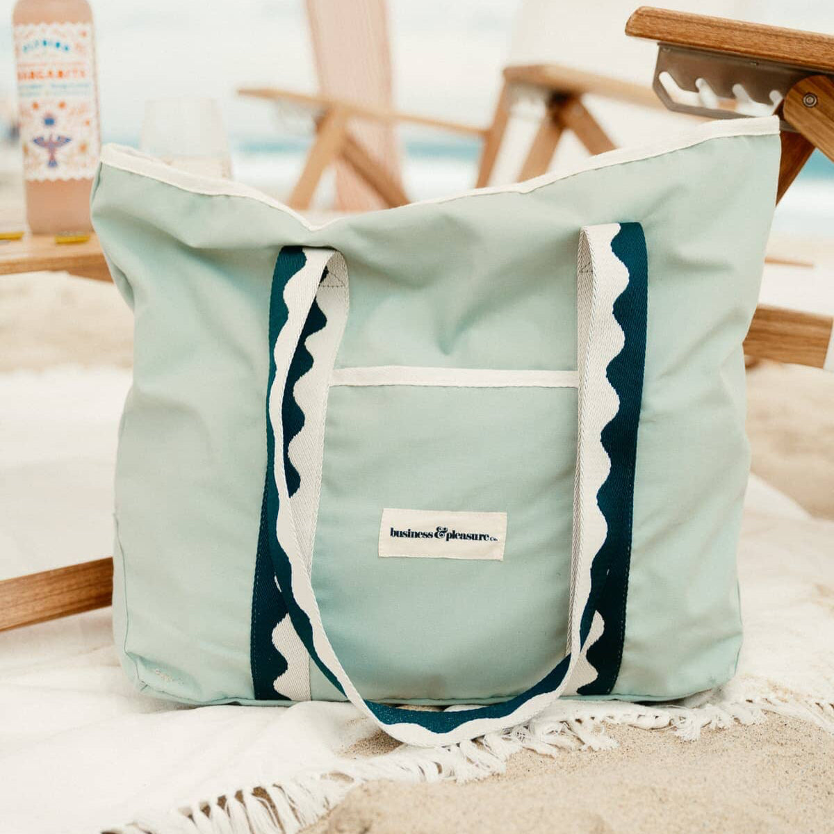 The Beach Bag - Rivie Green Beach Bag Business & Pleasure Co Aus