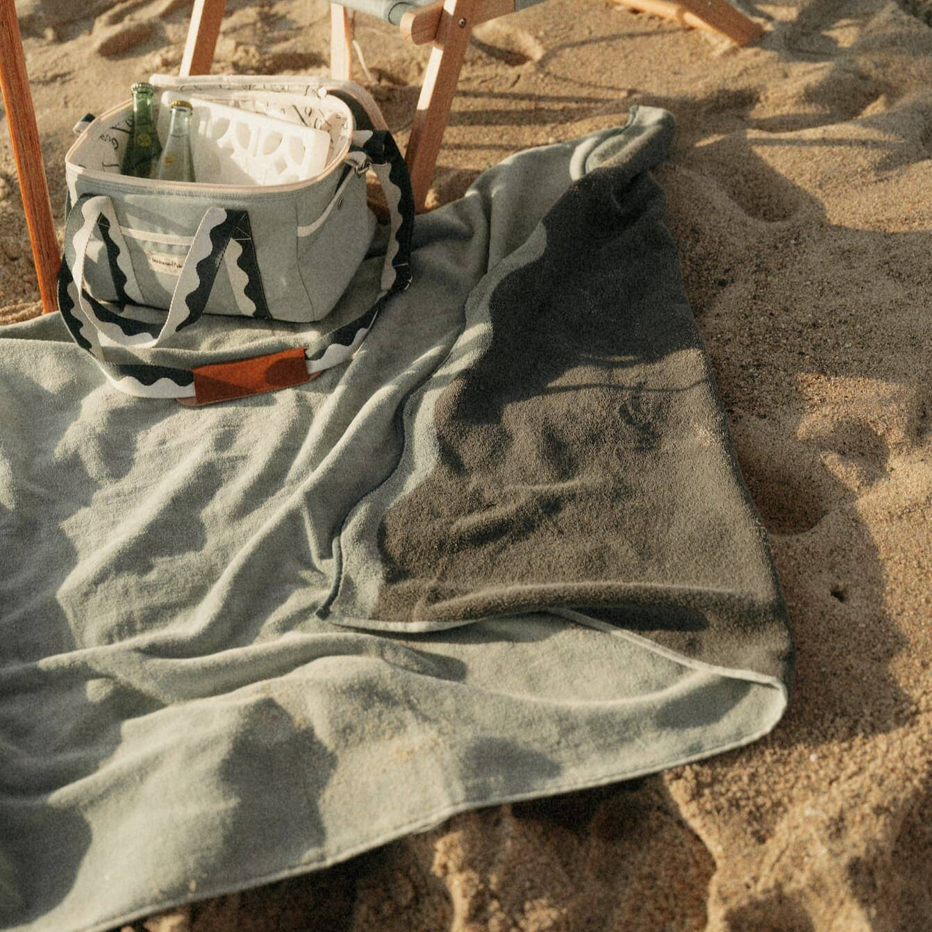 The Beach Towel - Rivie Green Beach Towel Business & Pleasure Co Aus