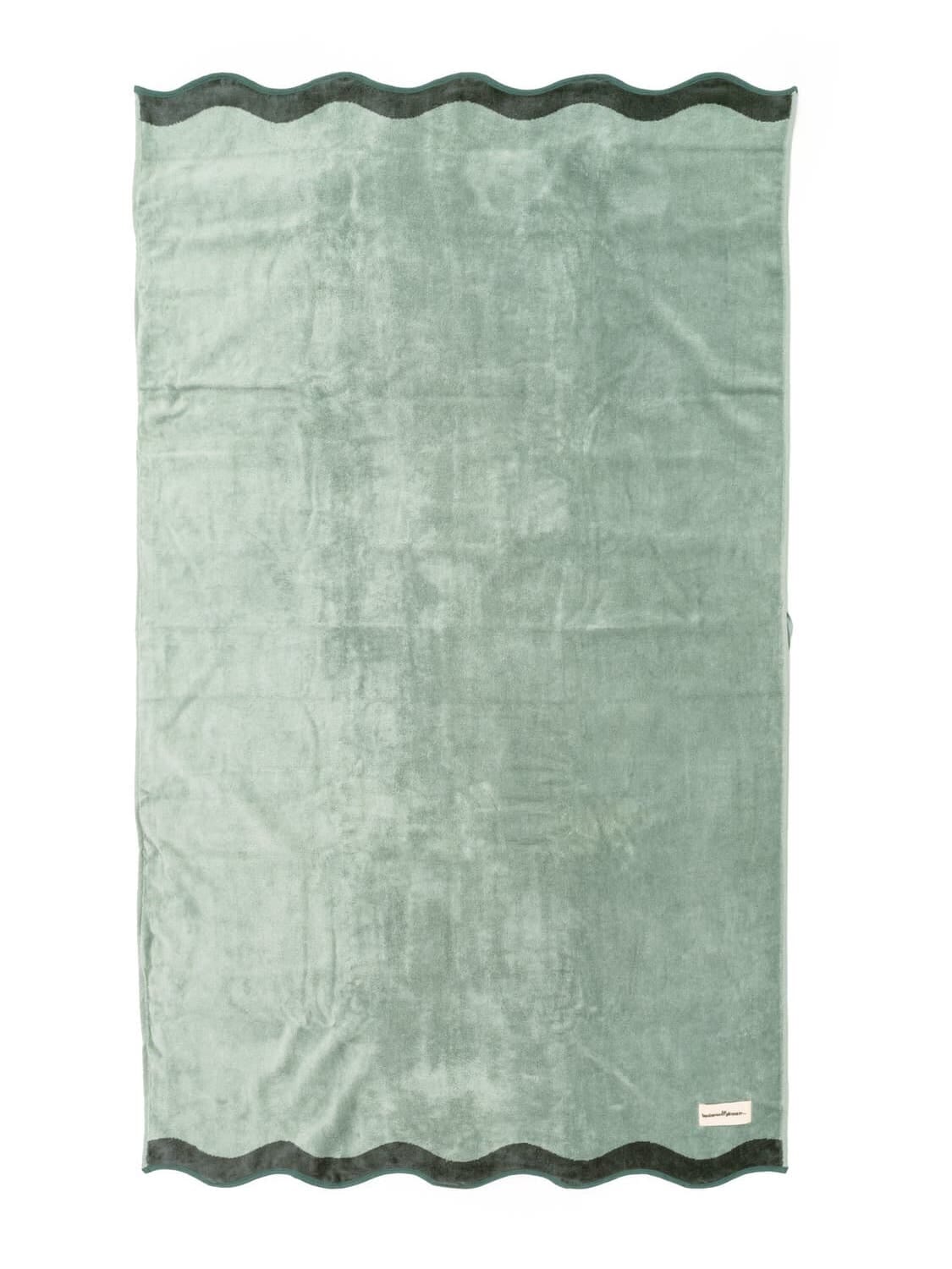 Studio image of riviera green beach towel
