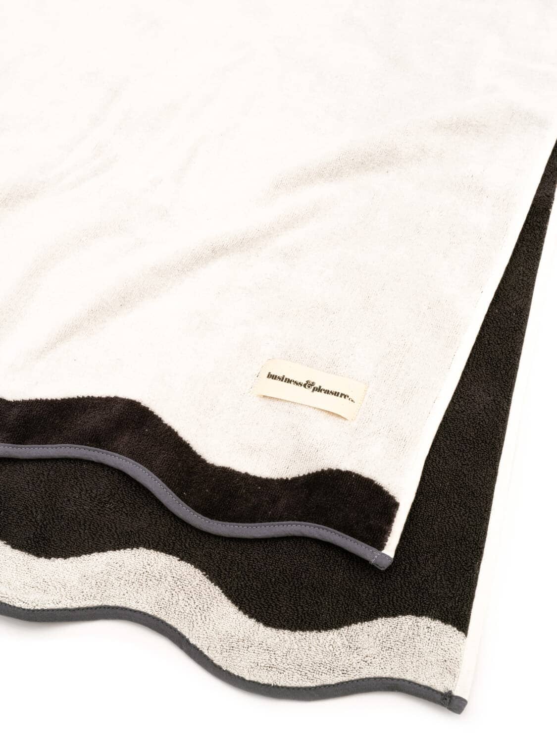Studio image of riviera white beach towel