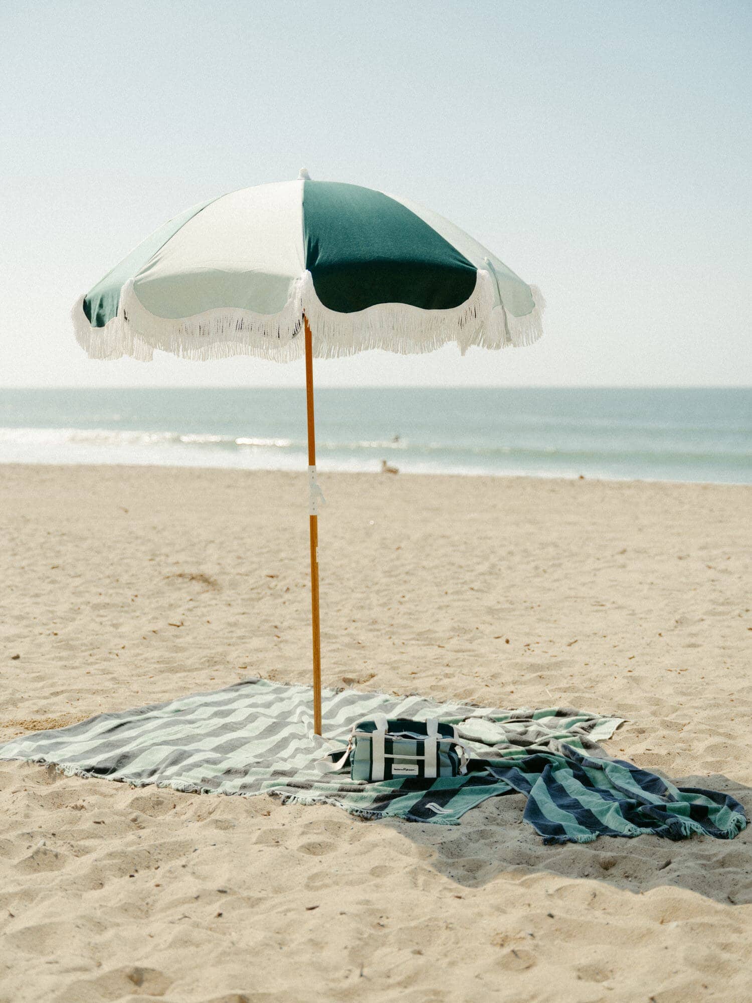 70s Panel umbrella on the beach