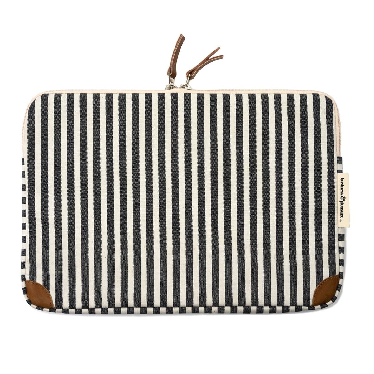 The Laptop Sleeve - Lauren's Navy Stripe
