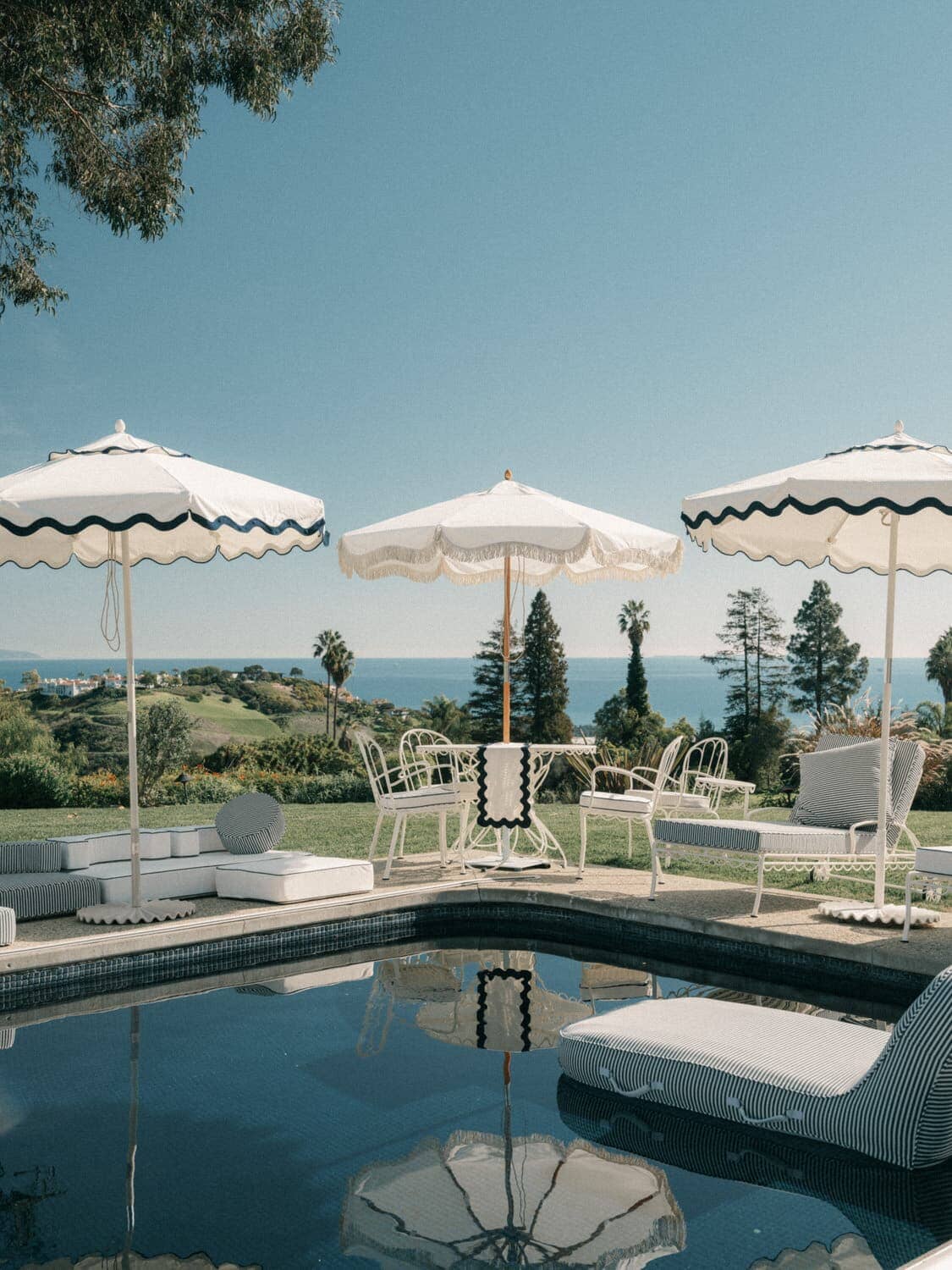 The Market Umbrella - Rivie White Market Umbrella Business & Pleasure Co Aus