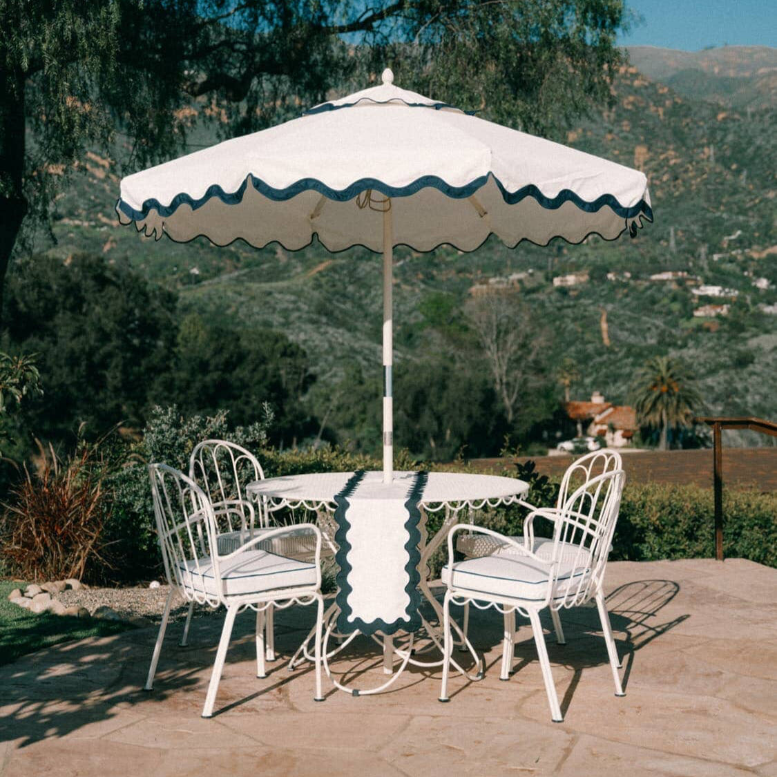 The Market Umbrella - Rivie White Market Umbrella Business & Pleasure Co Aus