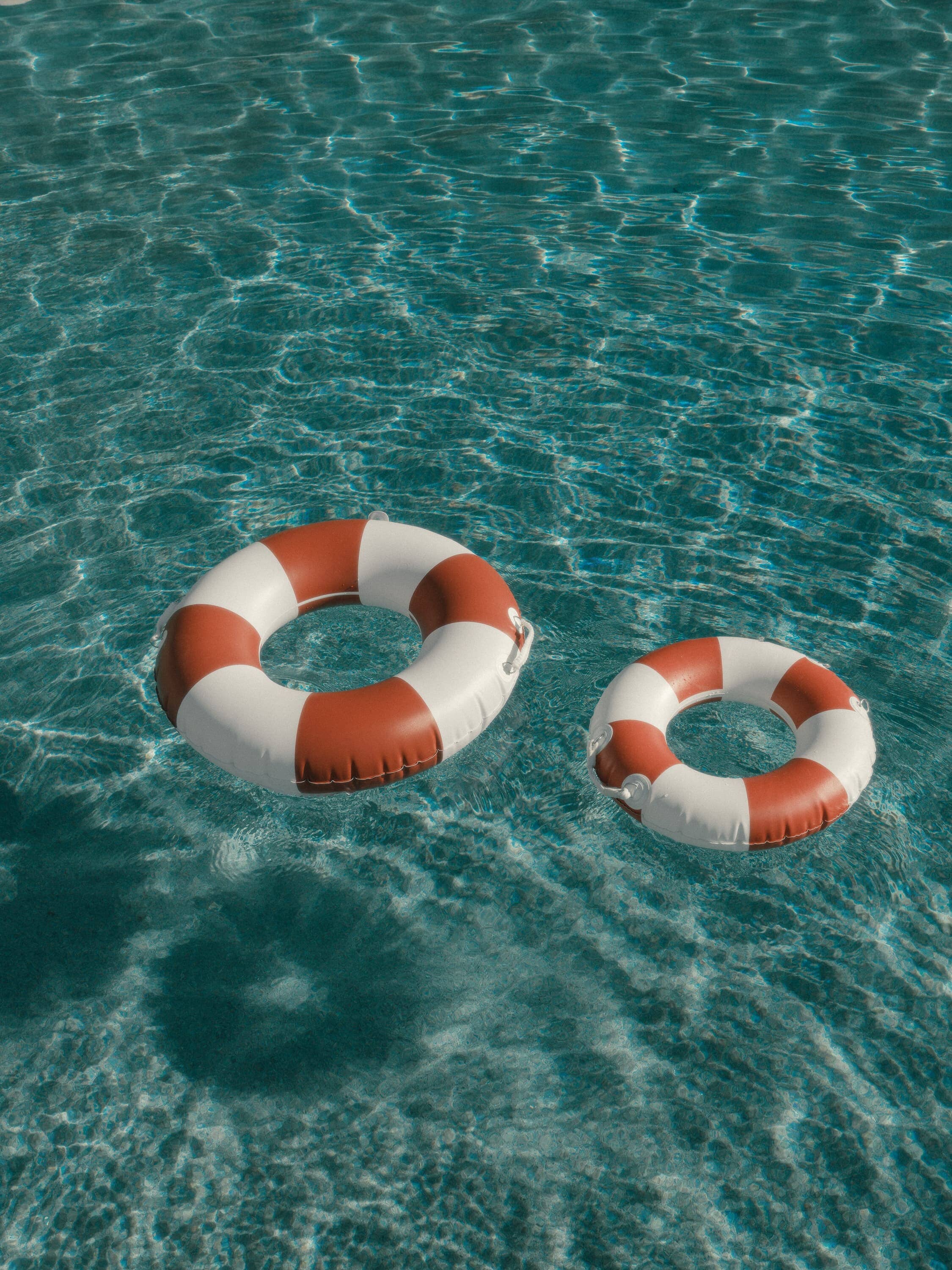 Pool floats in the pool