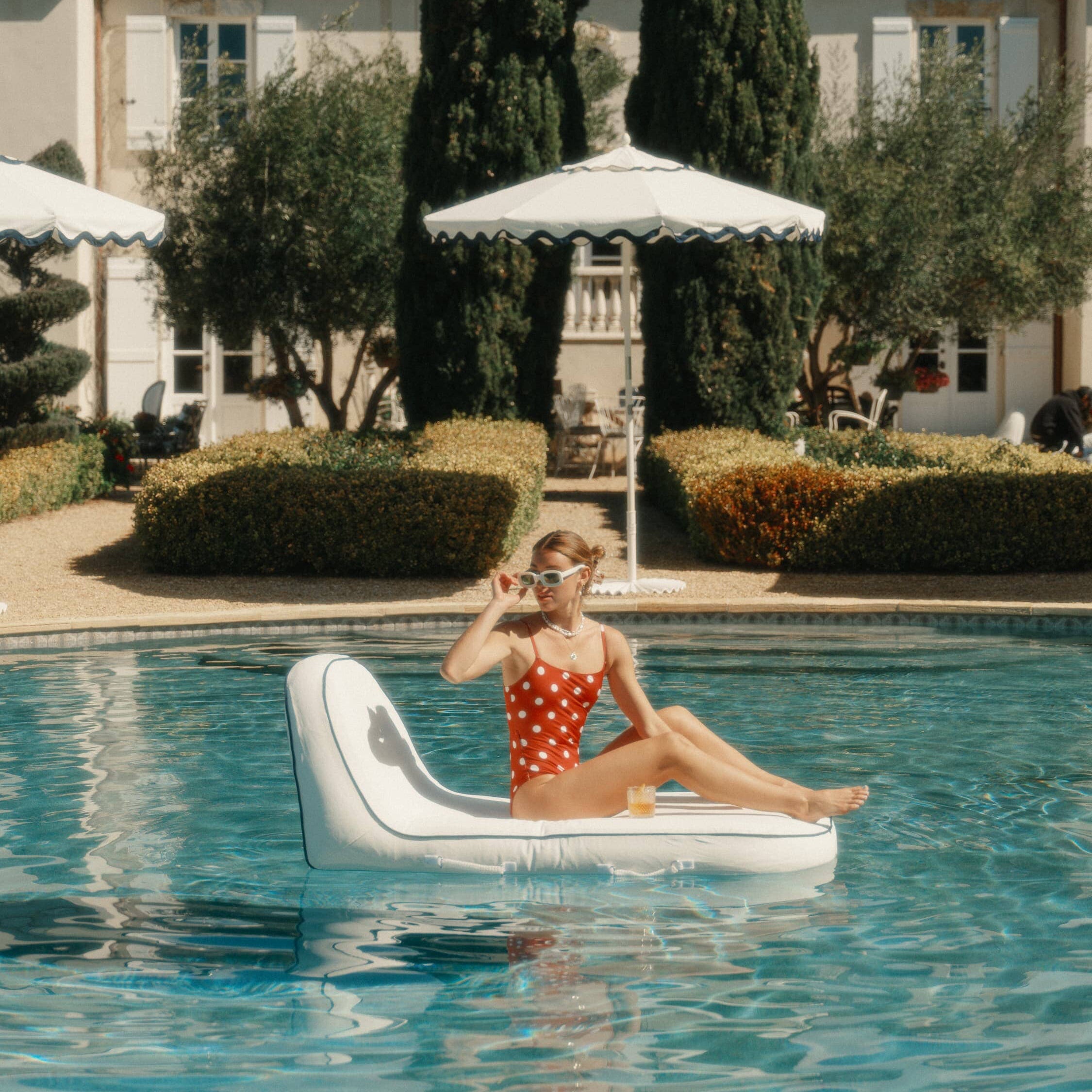The Pool Lounger - Rivie White Pool Lounger Business & Pleasure Co Aus