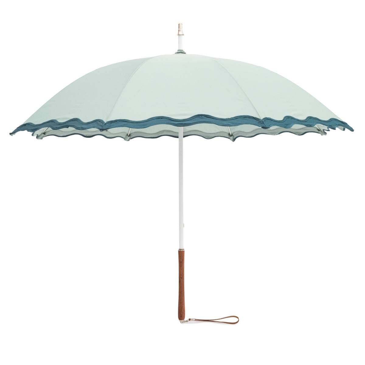 Studio image of riviera green rain umbrella