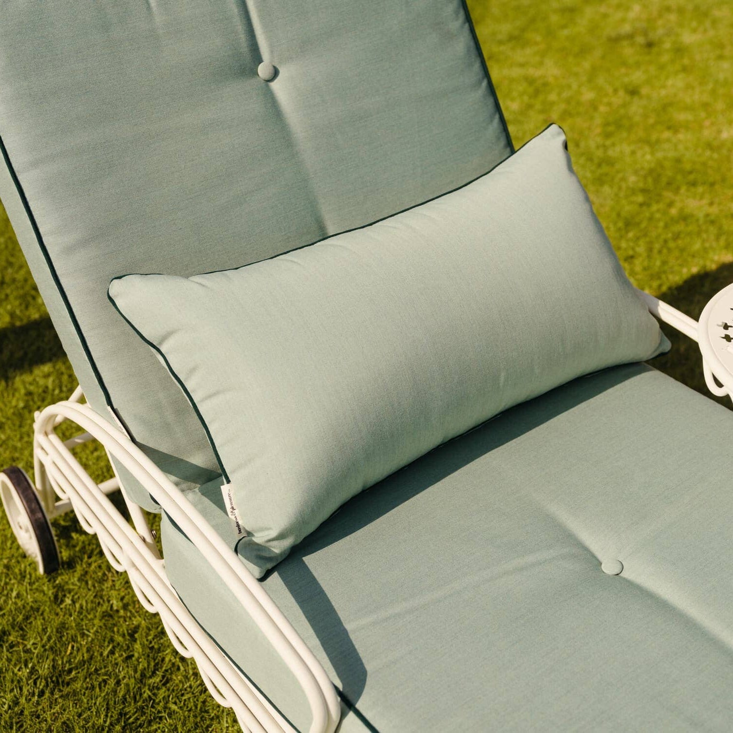 The Rectangle Throw Pillow - Rivie Green Rectangle Throw Pillow Business & Pleasure Co Aus