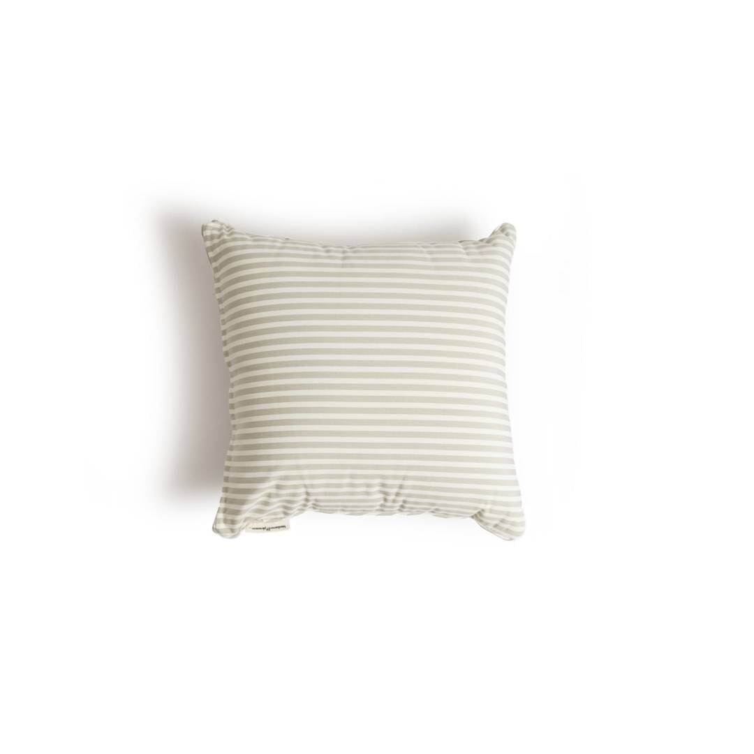 The Small Square Throw Pillow - Lauren's Sage Stripe Small Square Throw Pillow Business & Pleasure Co Aus 
