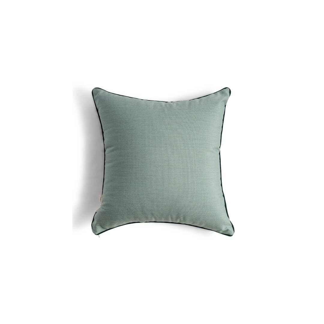 Green throw and outlet cushions