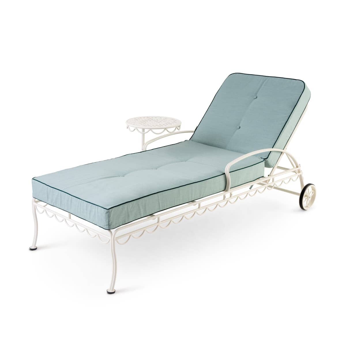 The Al Fresco Sun Lounger Cushion - Rivie Green Al Fresco Sun Lounger Cushion Business & Pleasure Co Aus 