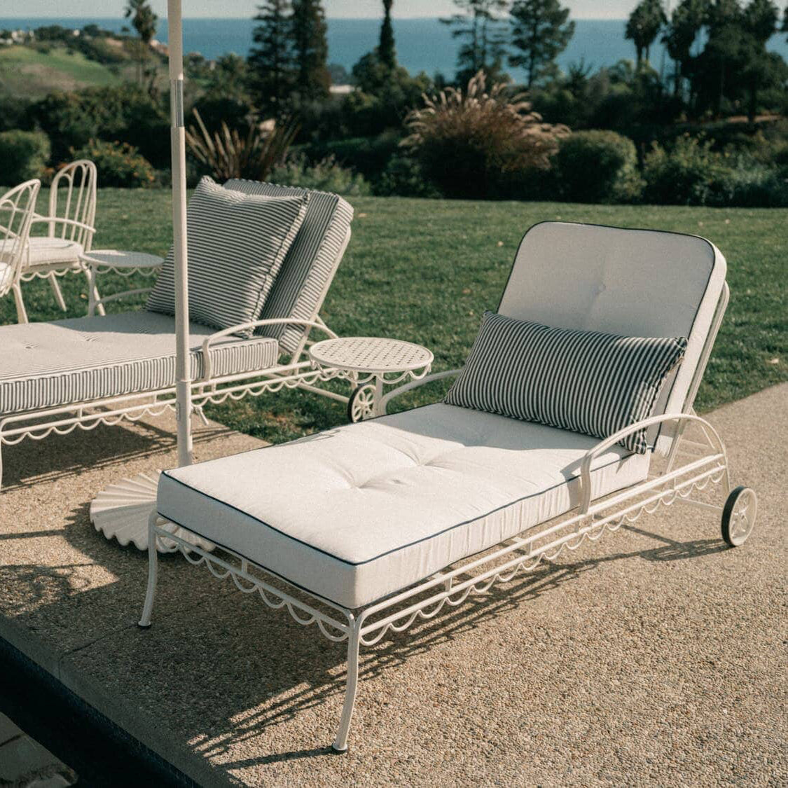 The Al Fresco Sun Lounger - Antique White Al Fresco Sun Lounger Business & Pleasure Co Aus