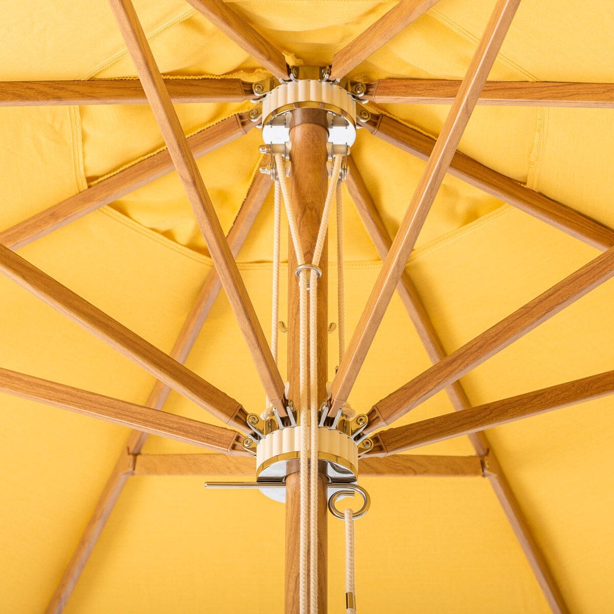 Terrace Umbrella in Rivie Mimosa | Transfer Teak Frame Terrace Umbrella Kit Business & Pleasure Co Aus
