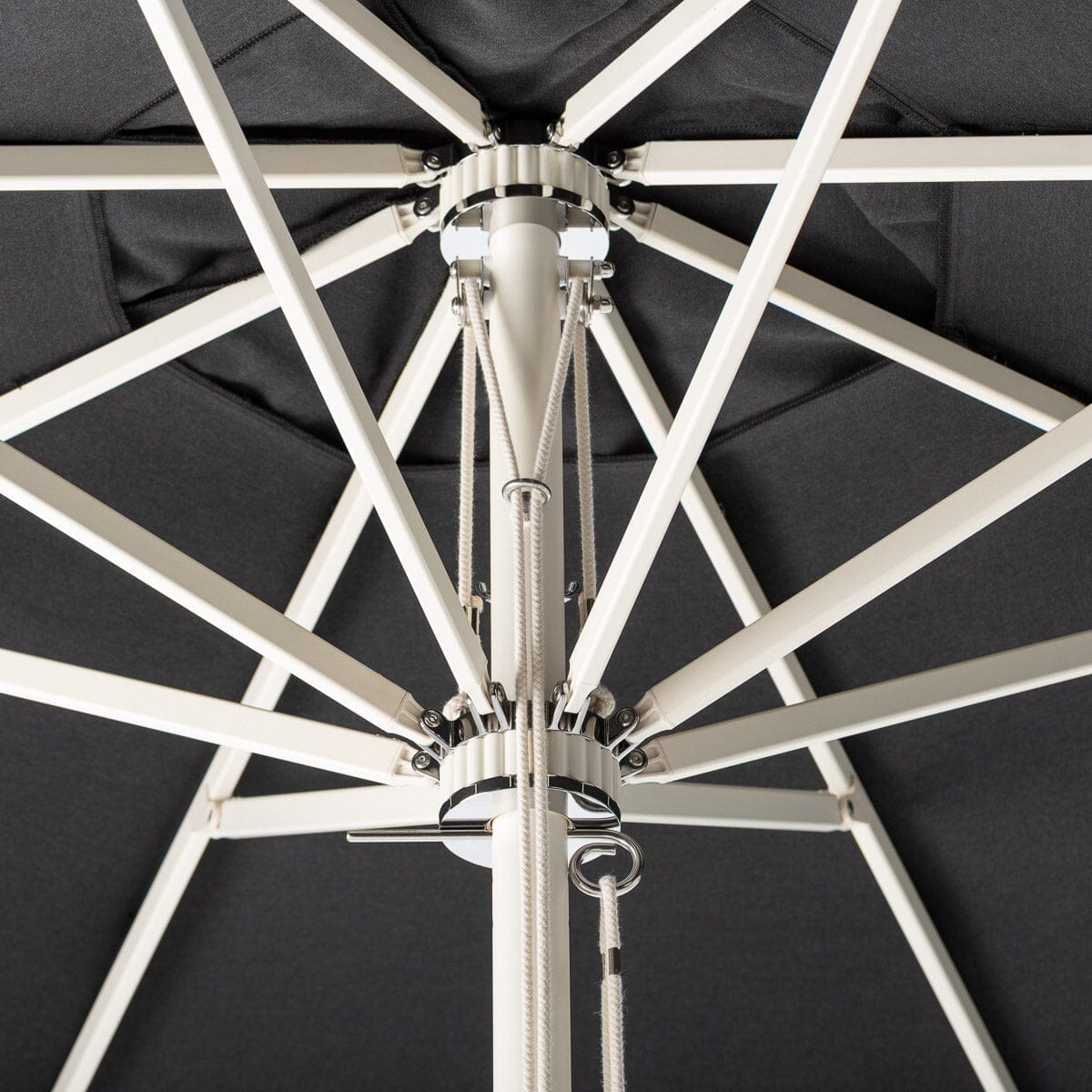 Terrace Umbrella in Vintage Black | Antique White Frame Terrace Umbrella Kit Business & Pleasure Co Aus