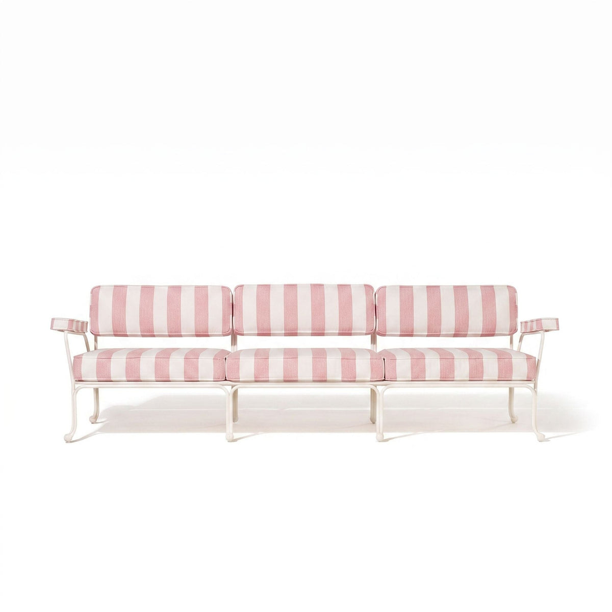 Product image of Waterhouse Sofa in Crew Pink Stripe | Antique White Frame Waterhouse Sofa Kit Business & Pleasure Co Aus