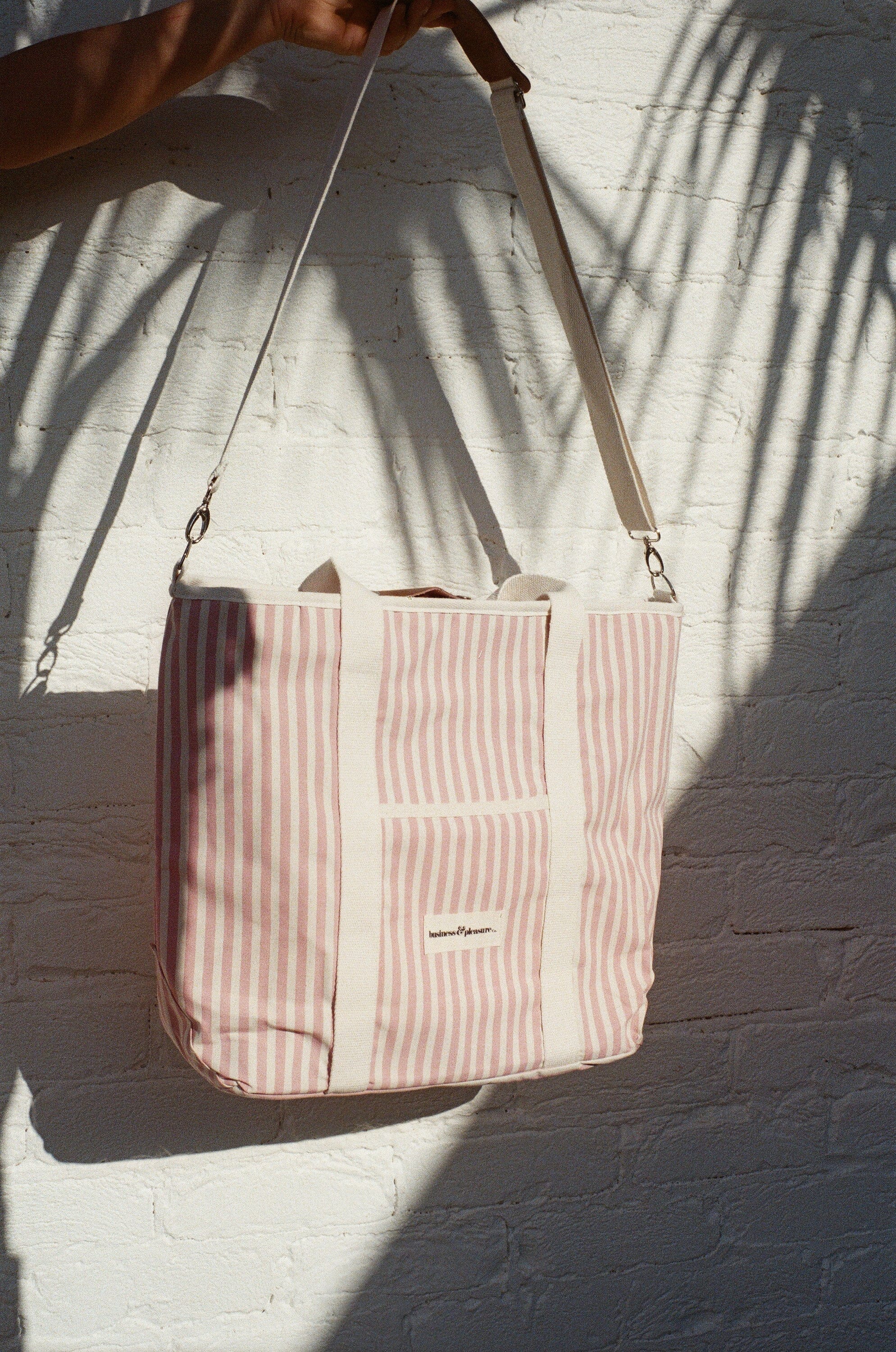 The Cooler Tote Bag - Lauren's Pink Stripe
