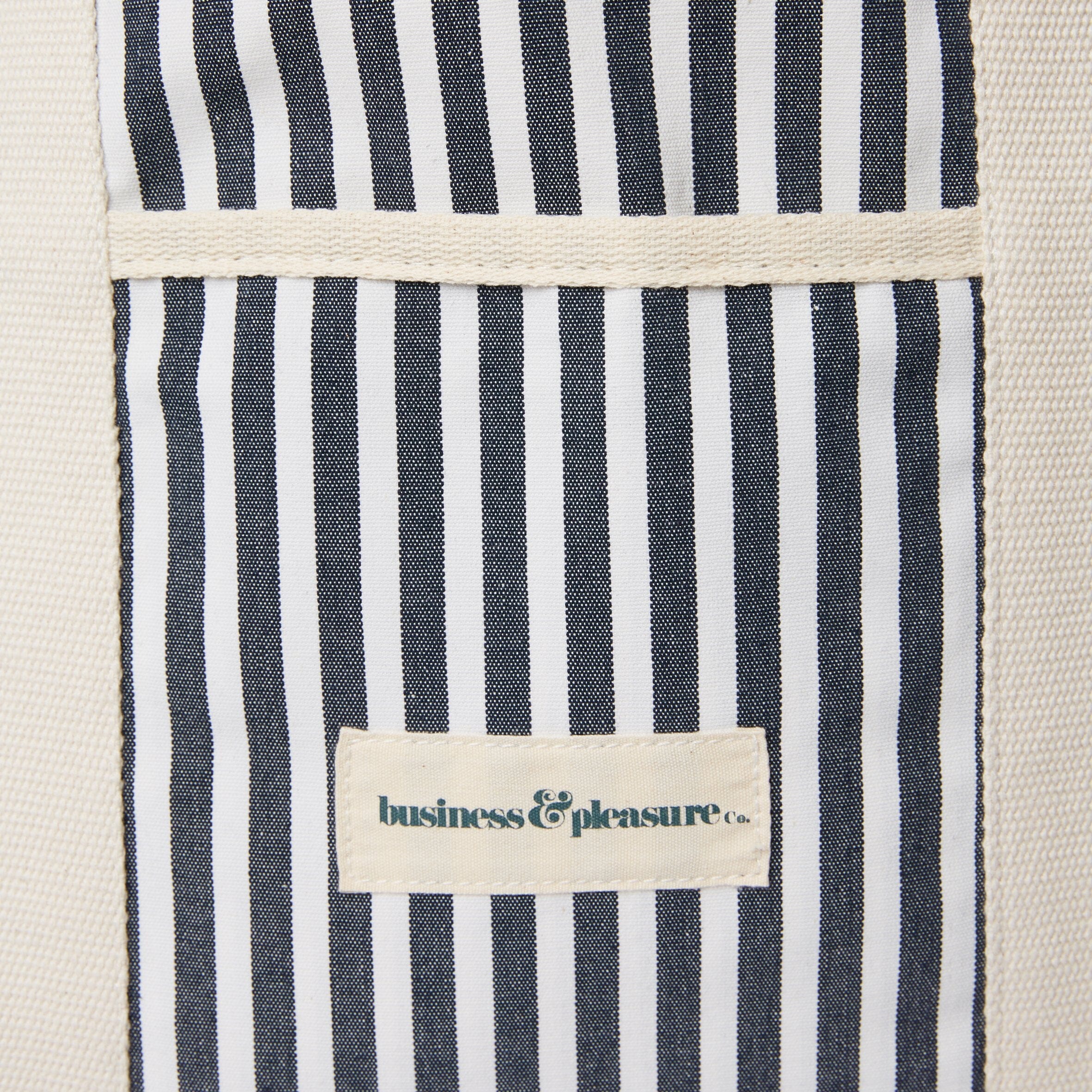 The Beach Bag - Lauren's Navy Stripe Beach Bag Business & Pleasure Co