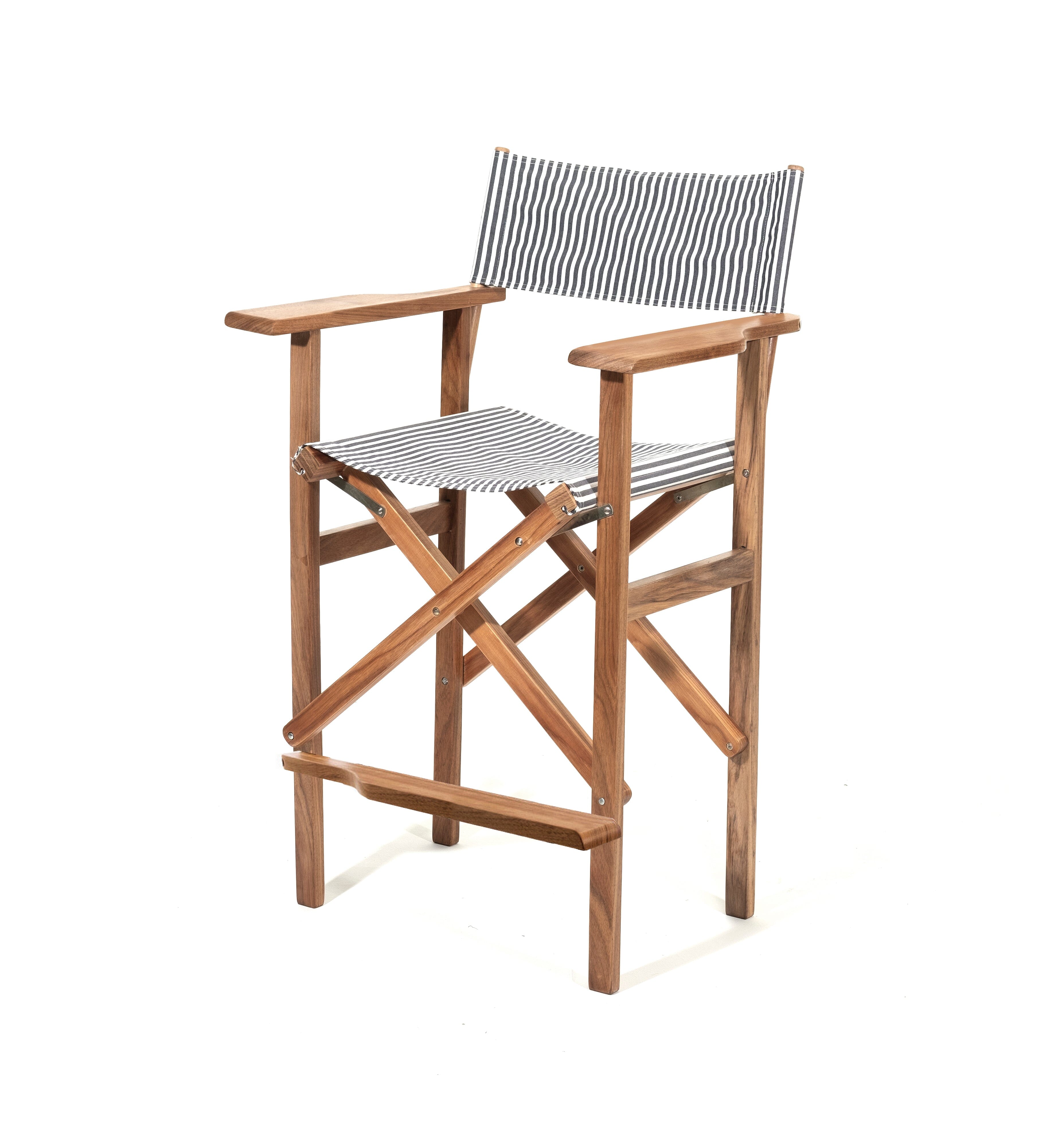 The Directors Chair - Bar Height - Lauren's Navy Stripe