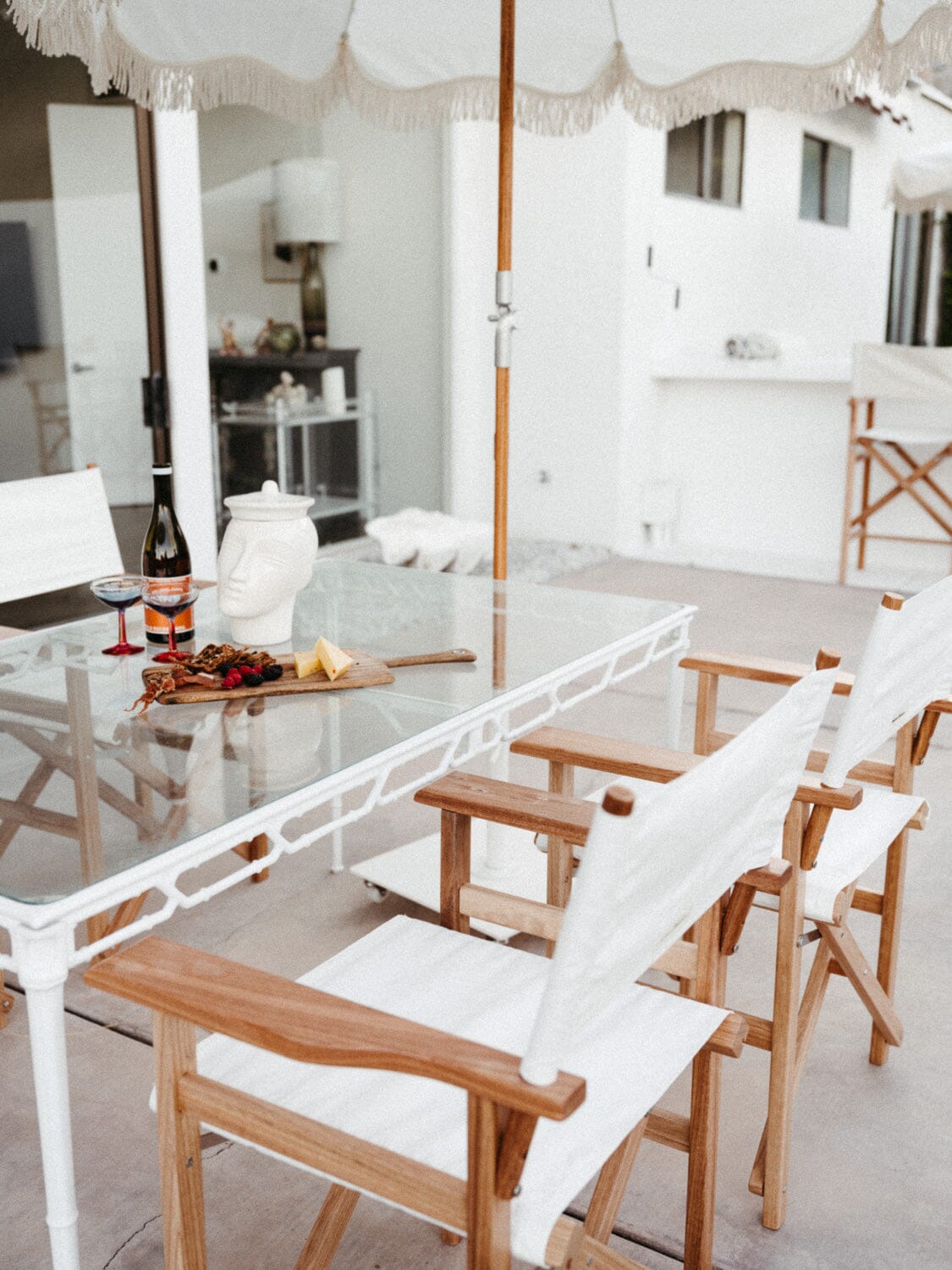 The Directors Chair - Table Height - Antique White Directors Chair Businessandpleasureco.com.au