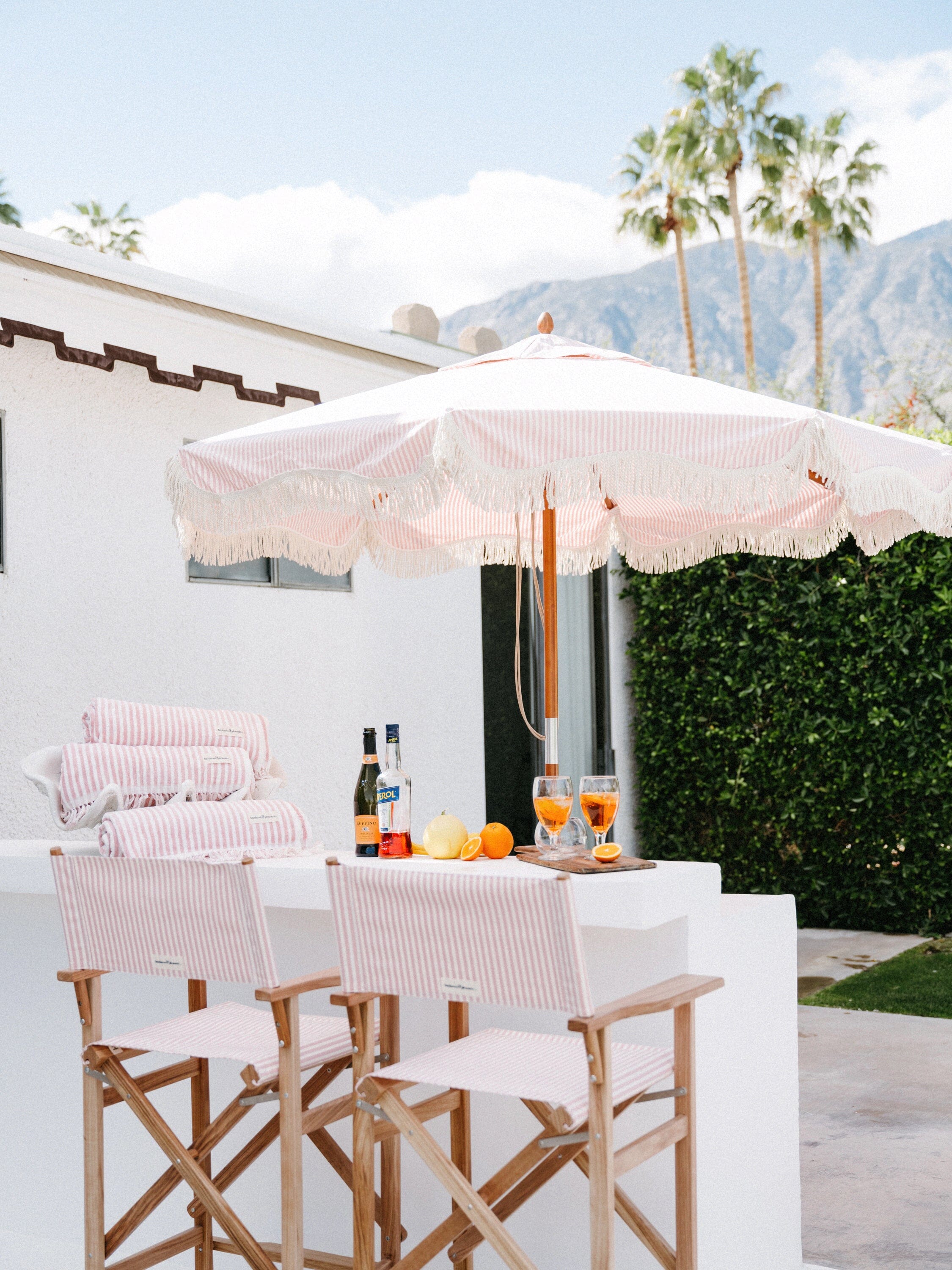 The Directors Chair - Bar Height - Lauren's Pink Stripe