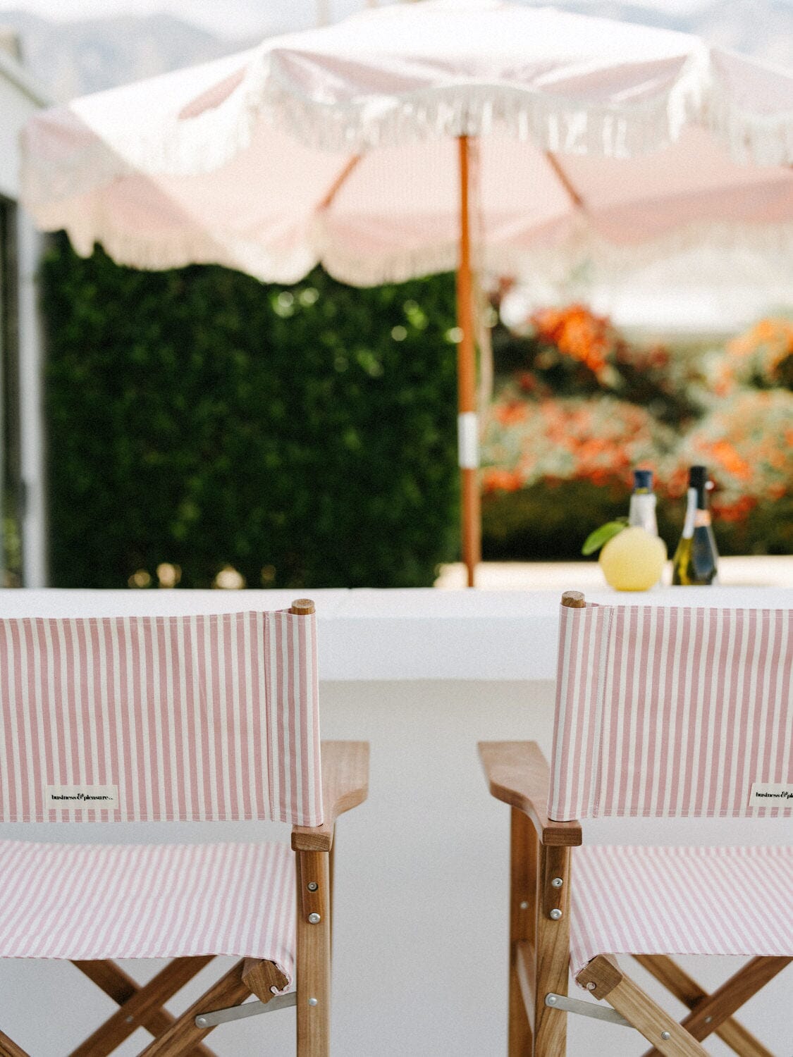 The Directors Chair - Bar Height - Lauren's Pink Stripe
