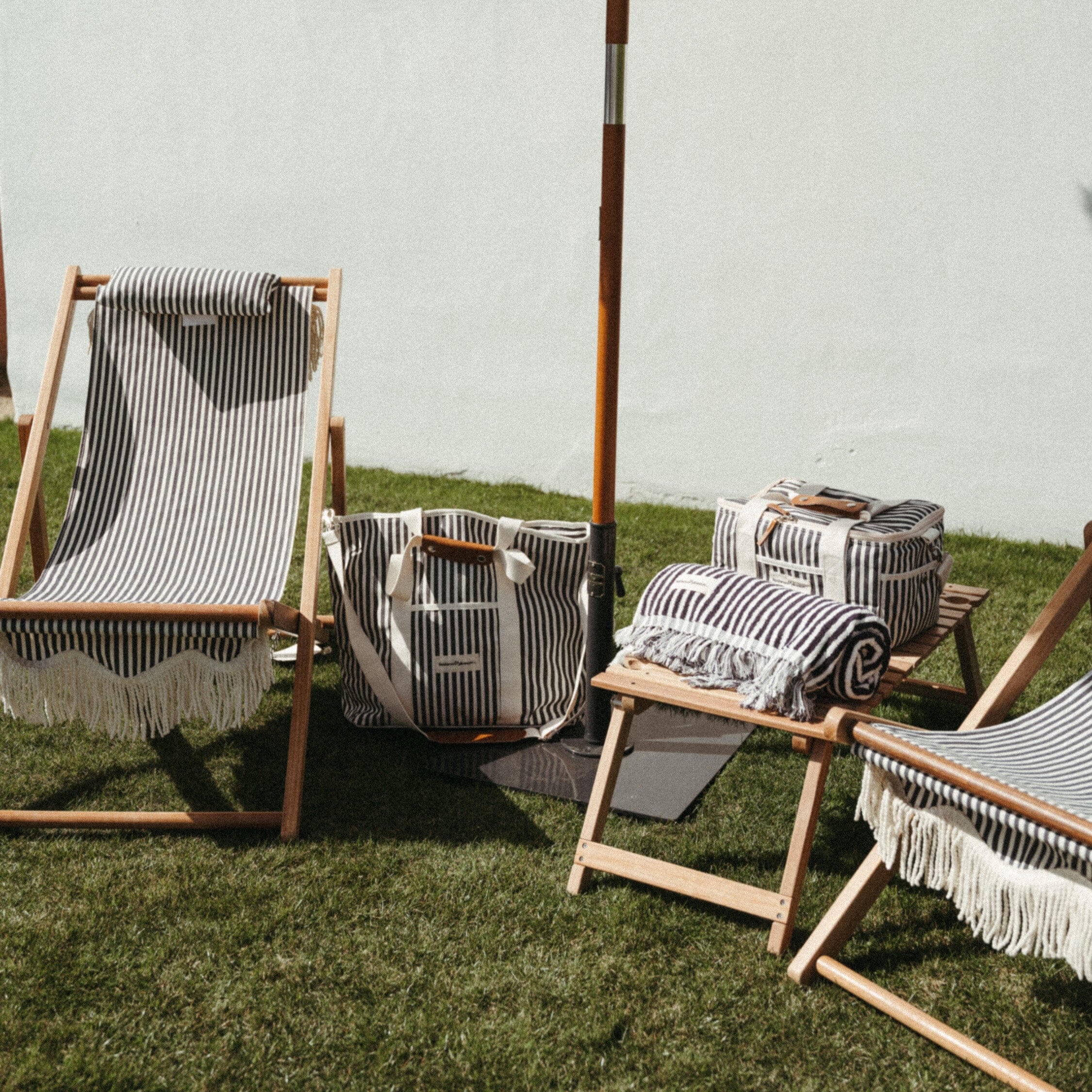 The Sling Chair - Lauren's Navy Stripe Sling Chair Business & Pleasure Co