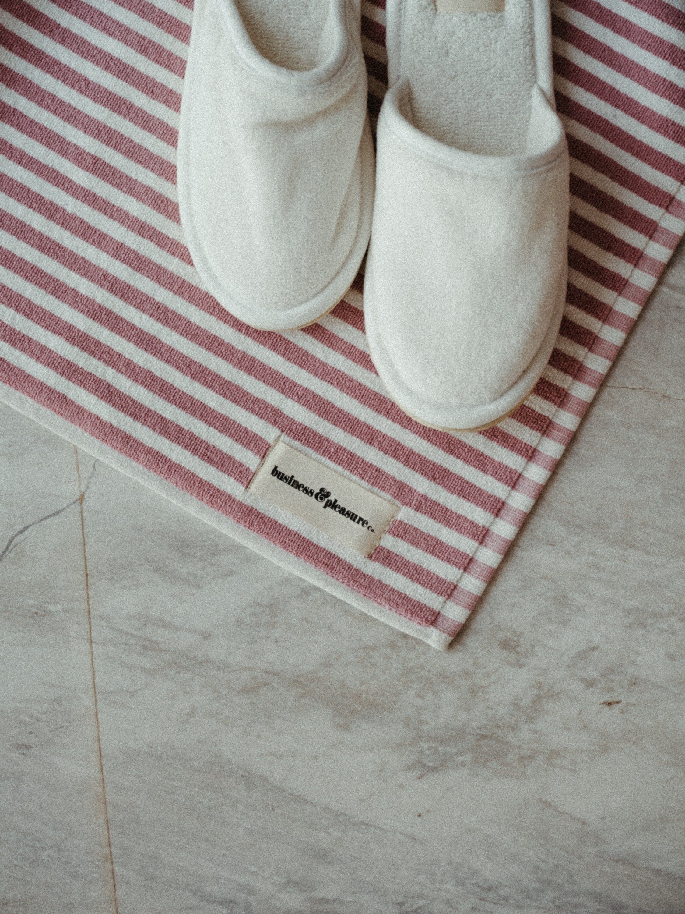 The Bath Mat - Lauren's Pink Stripe