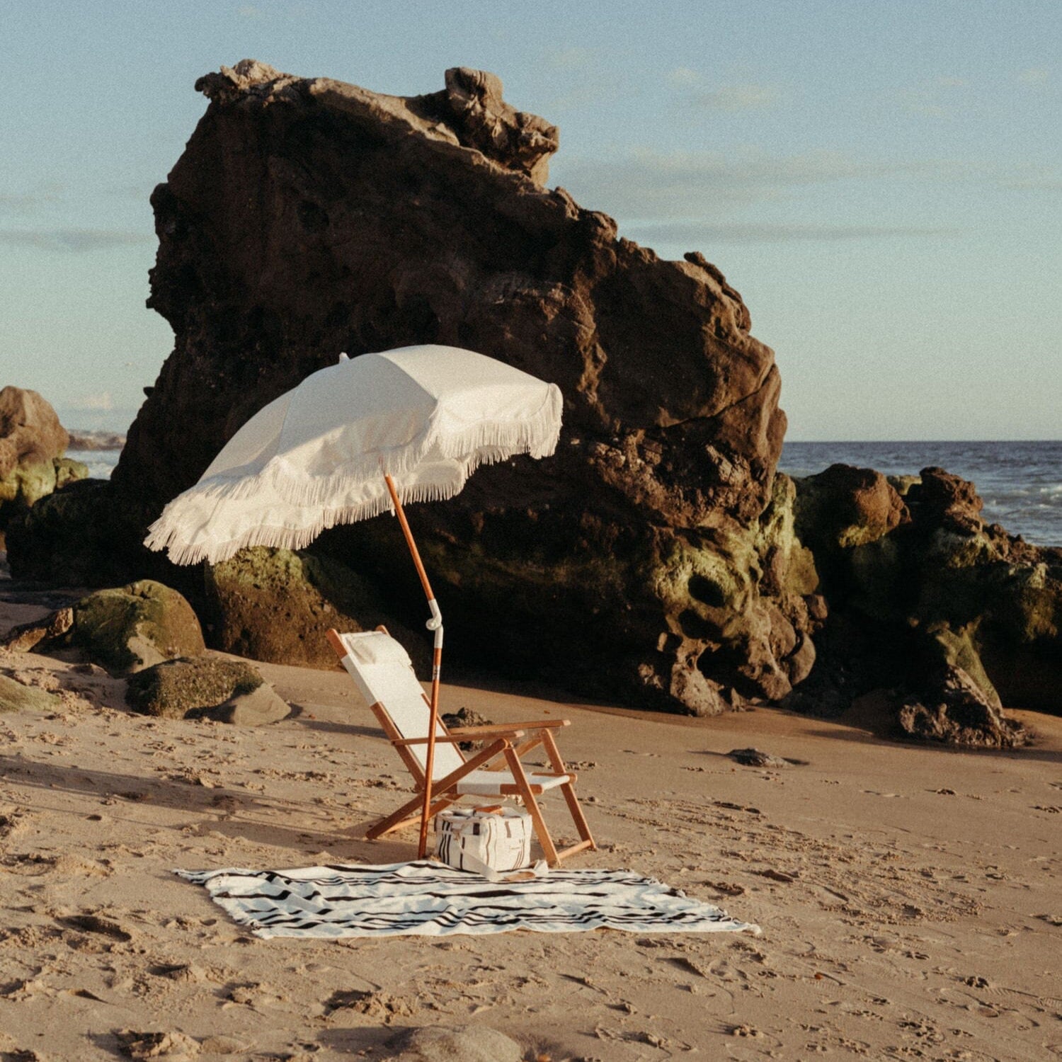 The Holiday Beach Umbrella - Antique White Holiday Umbrella Business & Pleasure Co