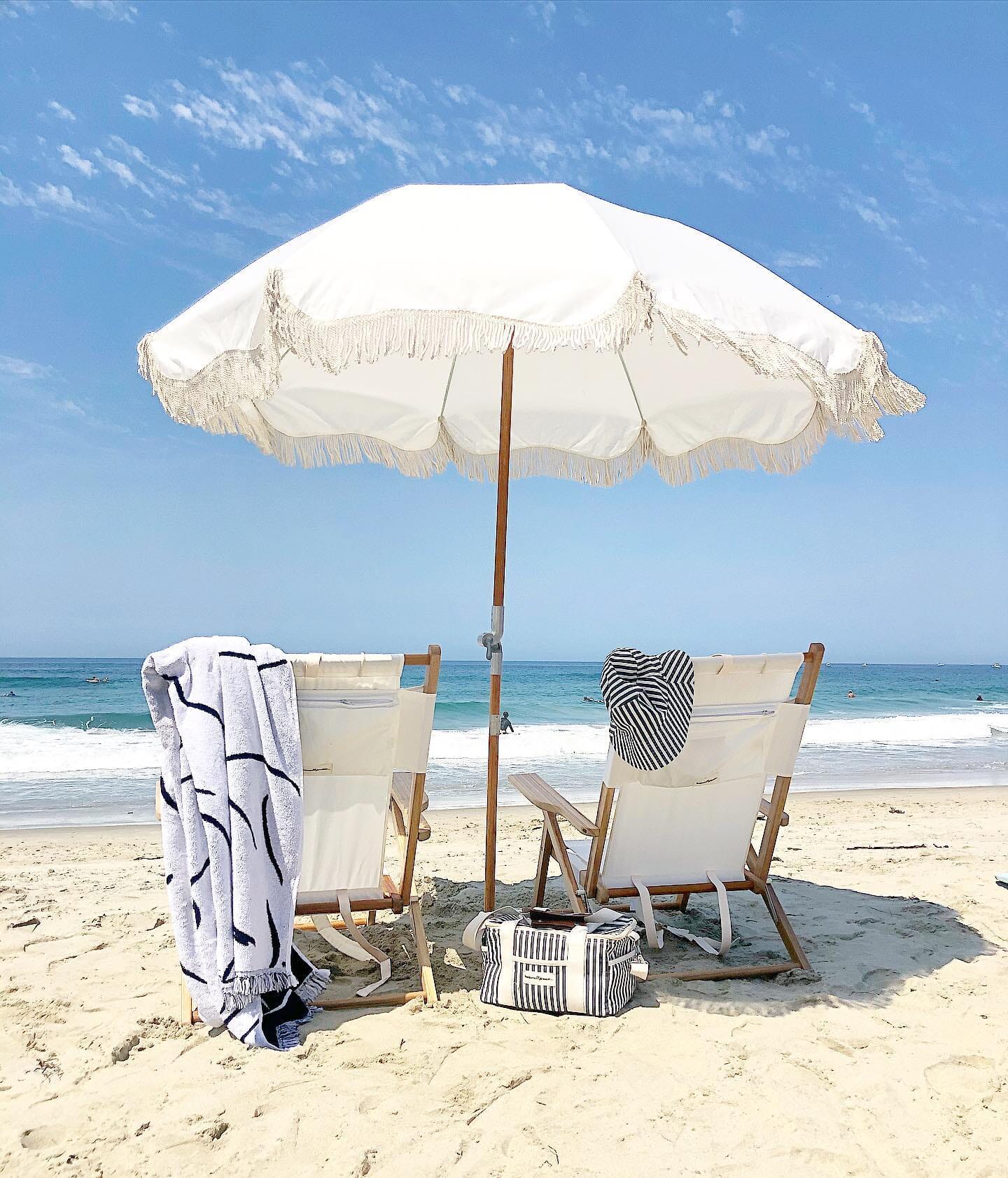 The Premium Beach Umbrella - Antique White Premium Umbrella Business & Pleasure Co
