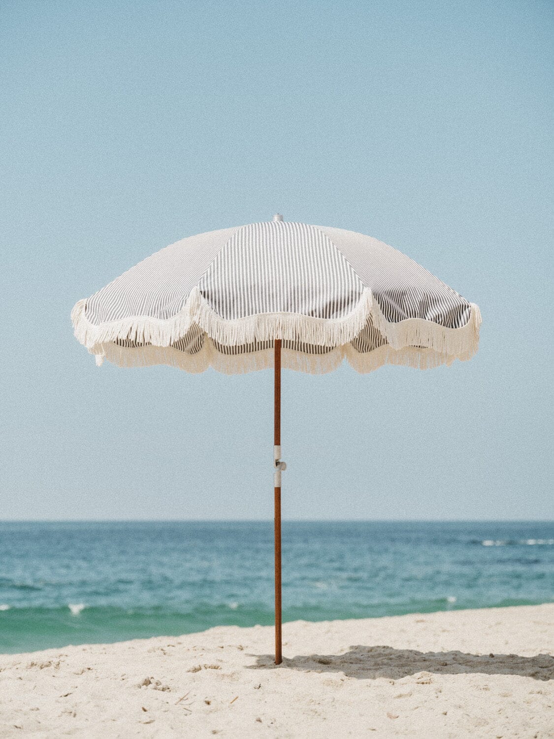 The Premium Beach Umbrella - Lauren's Navy Stripe Premium Umbrella Business & Pleasure Co
