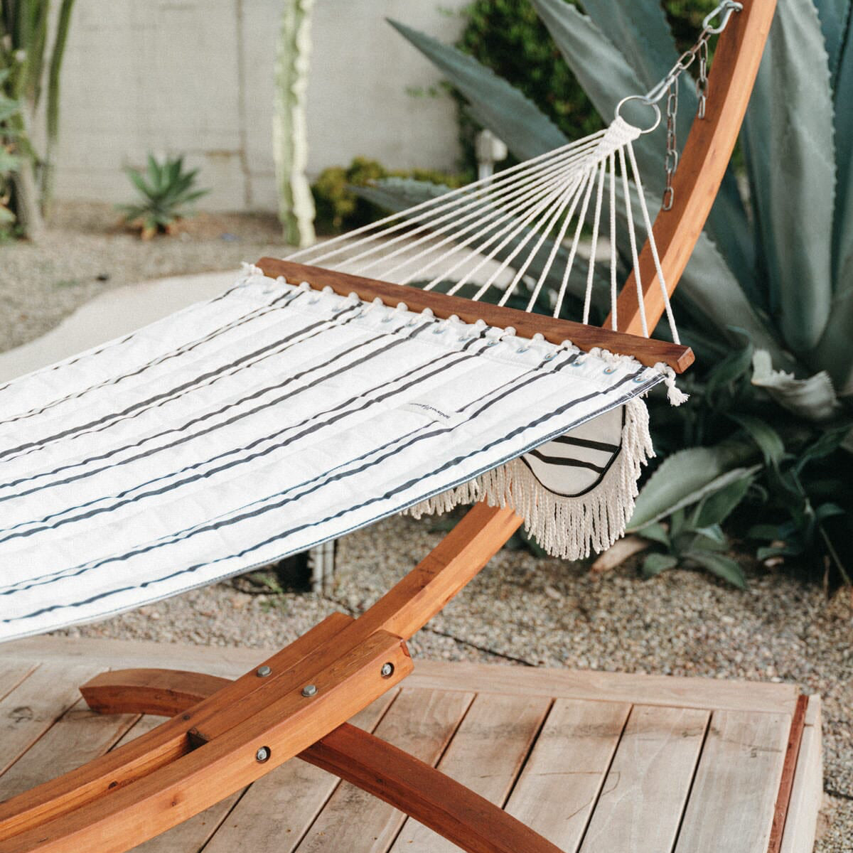 The Hammock - Black Two Stripe Hammock Businessandpleasureco.com.au