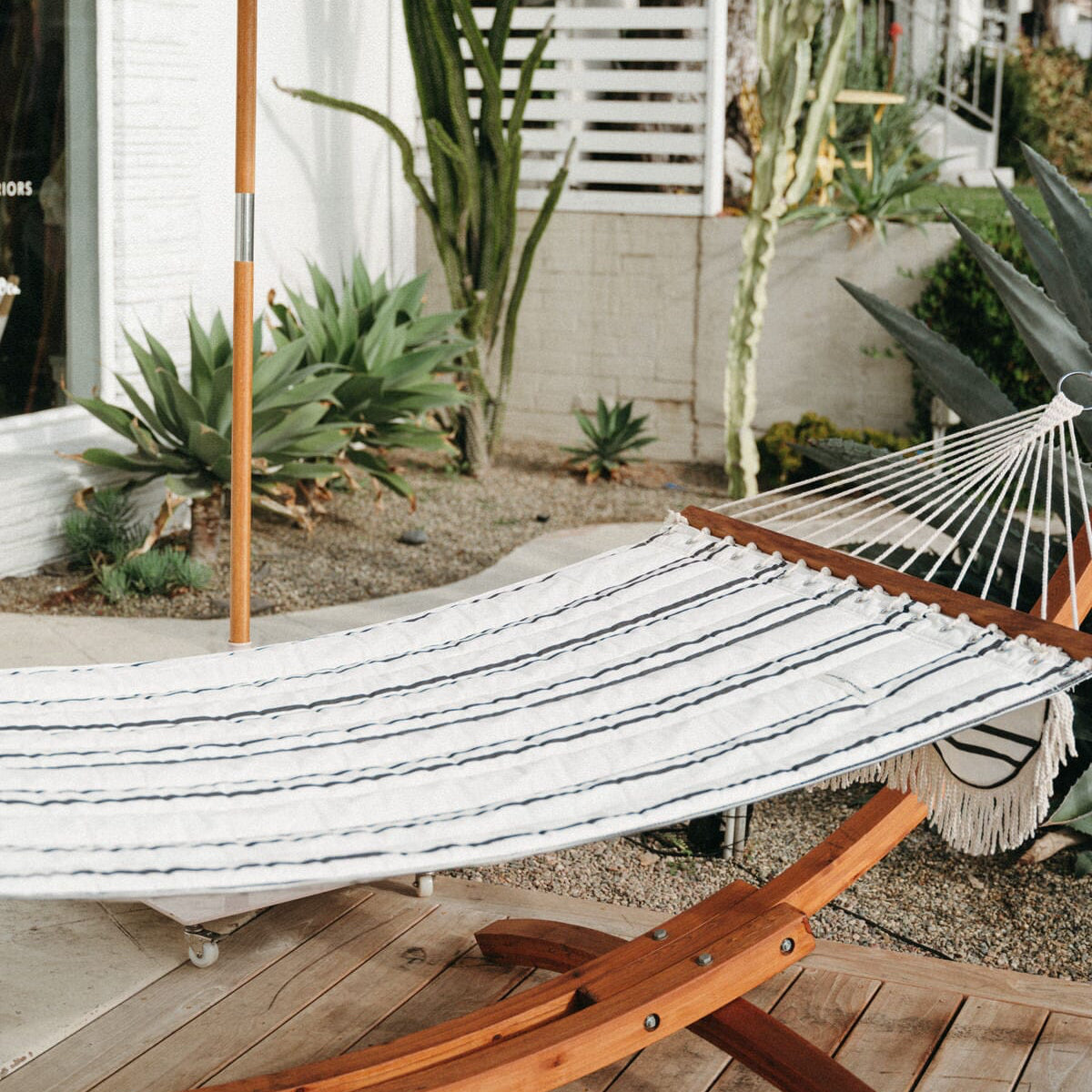 The Hammock - Black Two Stripe Hammock Businessandpleasureco.com.au