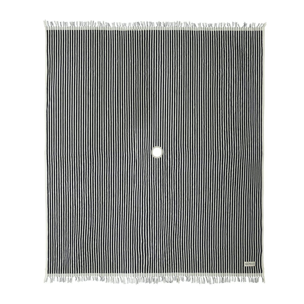 The Beach Blanket - Lauren's Navy Stripe Beach Blanket Business & Pleasure Co