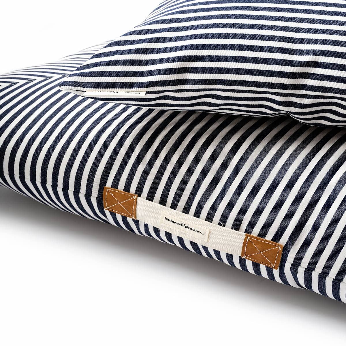 The Euro Throw Pillow - Lauren's Navy Stripe Euro Throw Pillow Business & Pleasure Co Aus