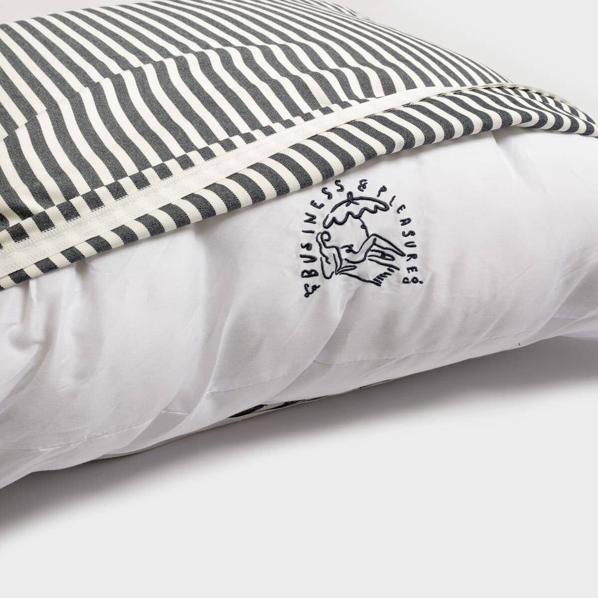The Euro Throw Pillow - Lauren's Navy Stripe Euro Throw Pillow Business & Pleasure Co Aus