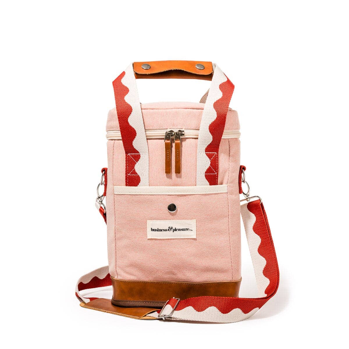 The Wine Cooler Tote Bag - Rivie Pink Wine Cooler Tote Bag Business & Pleasure Co. 