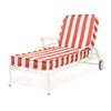 Swatch for The Al Fresco Sun Lounger in Crew Le Sirenuse Stripe | Antique White Frame